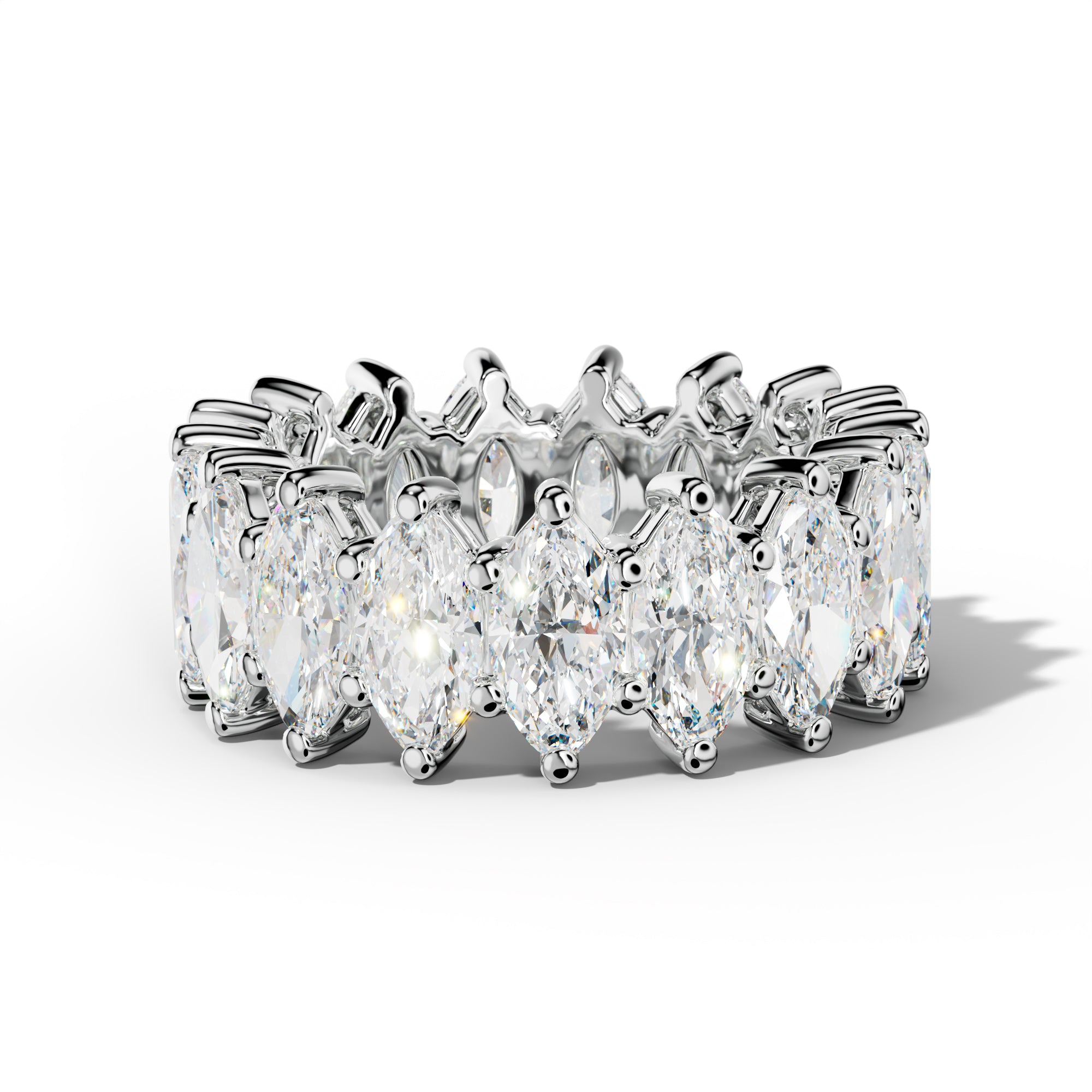 7.0 Carat Marquise Diamond Eternity Band Shared Prong