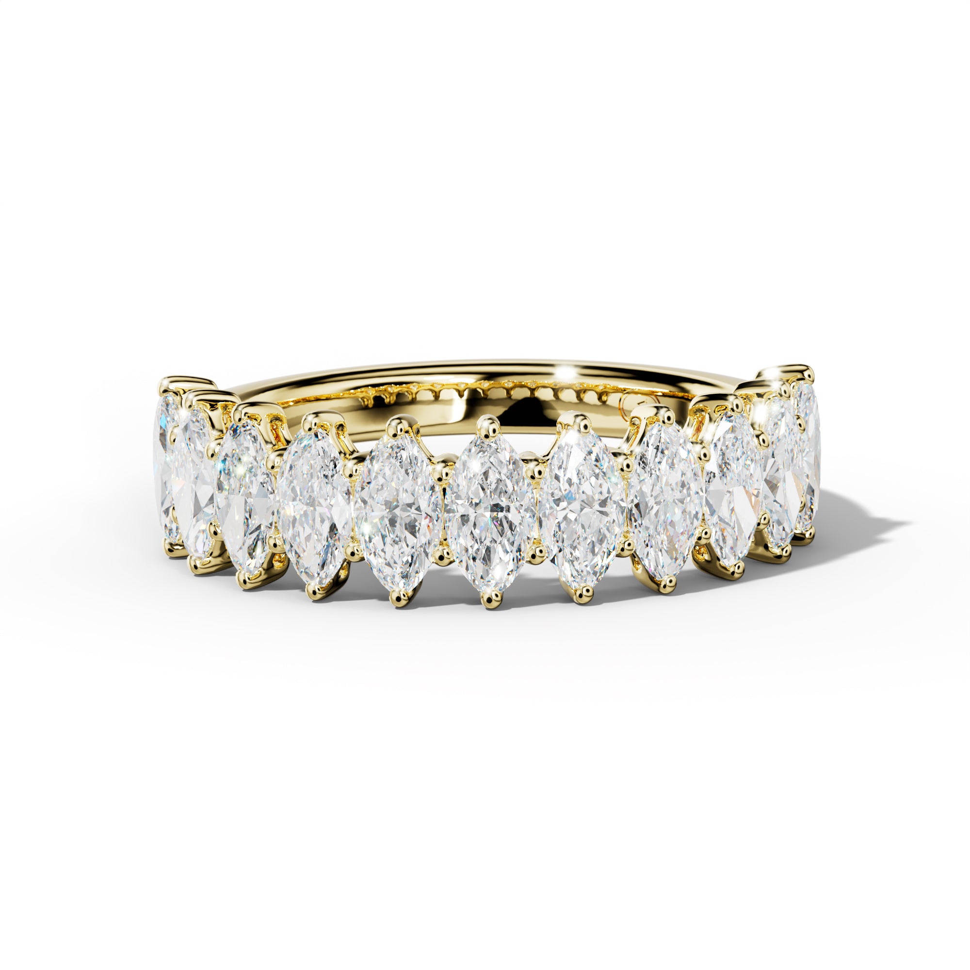 2.0 Carat Marquise Diamond Half Eternity Anniversary Band