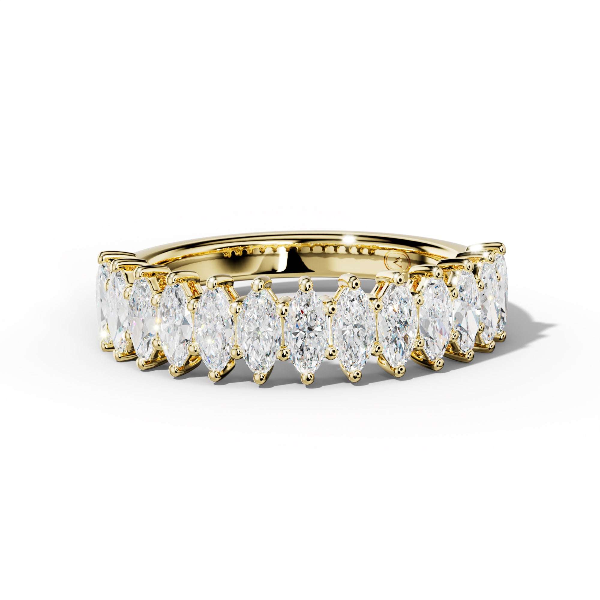 1.0 Carat Marquise Diamond Half Eternity Anniversary Band