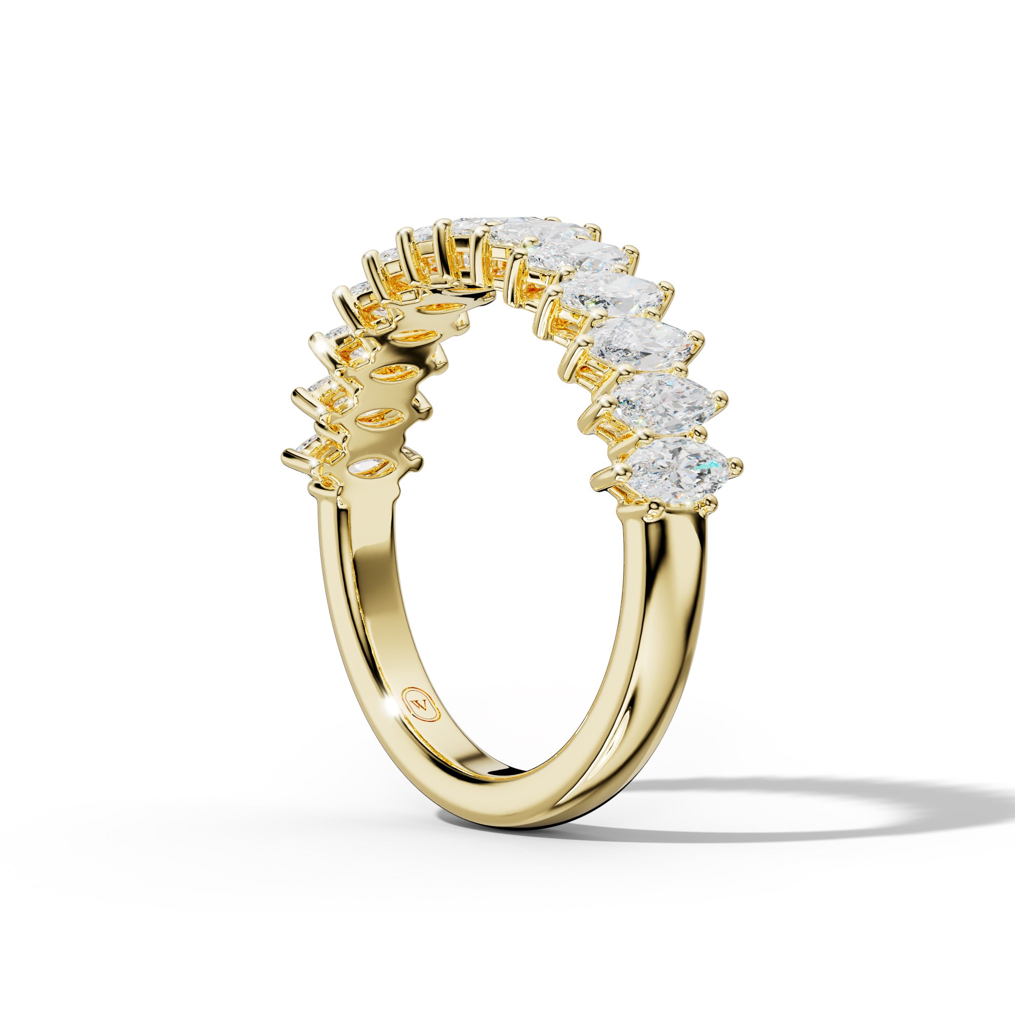 1.0 Carat Marquise Diamond Half Eternity Anniversary Band