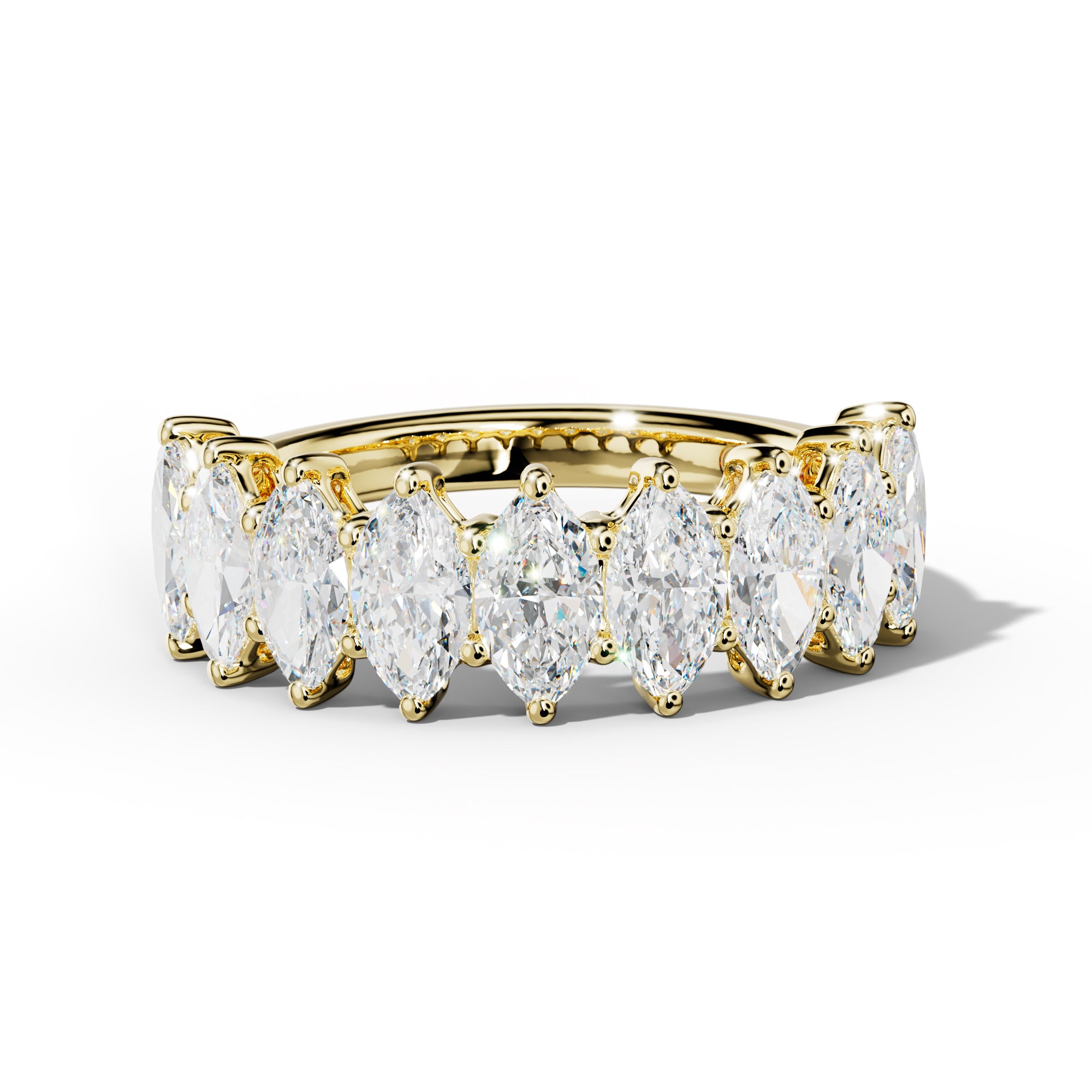 3.0 Carat Marquise Diamond Half Eternity Anniversary Band