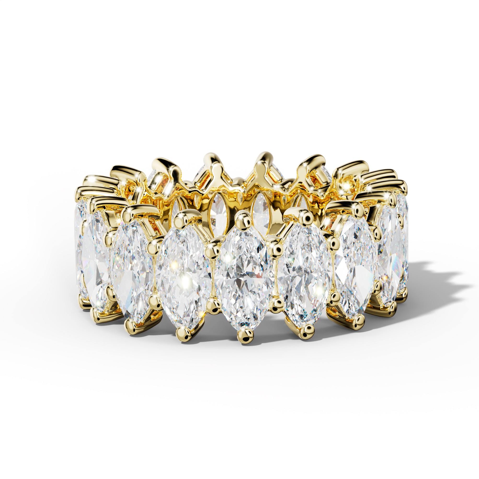 7.0 Carat Marquise Diamond Eternity Band Shared Prong
