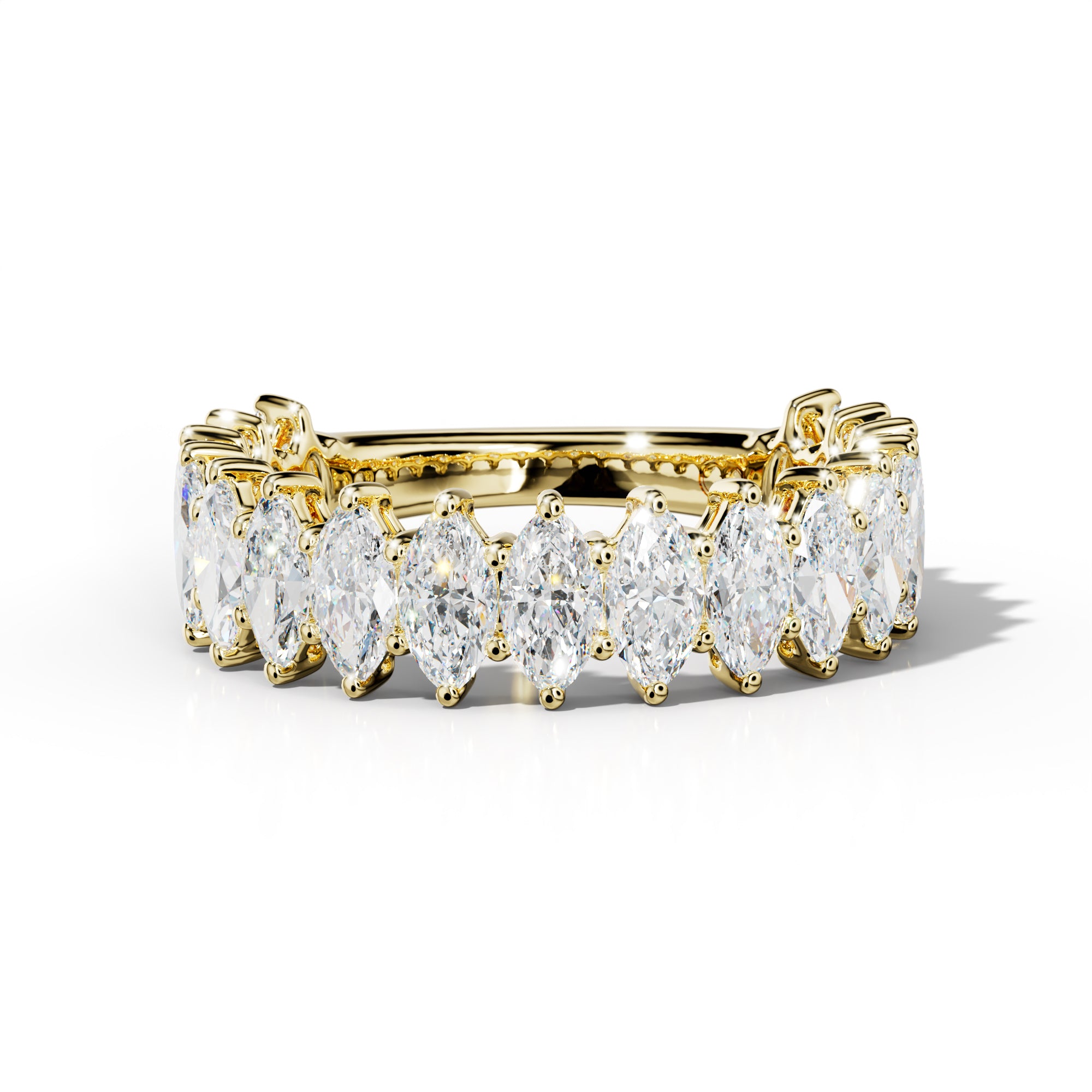3.0 Carat Marquise Diamond 3/4 Anniversary Band