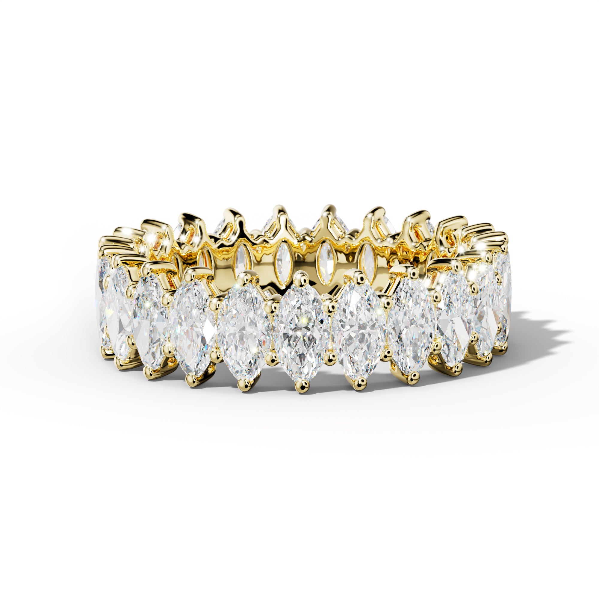 4.0 Carat Marquise Diamond Eternity Band Shared Prong