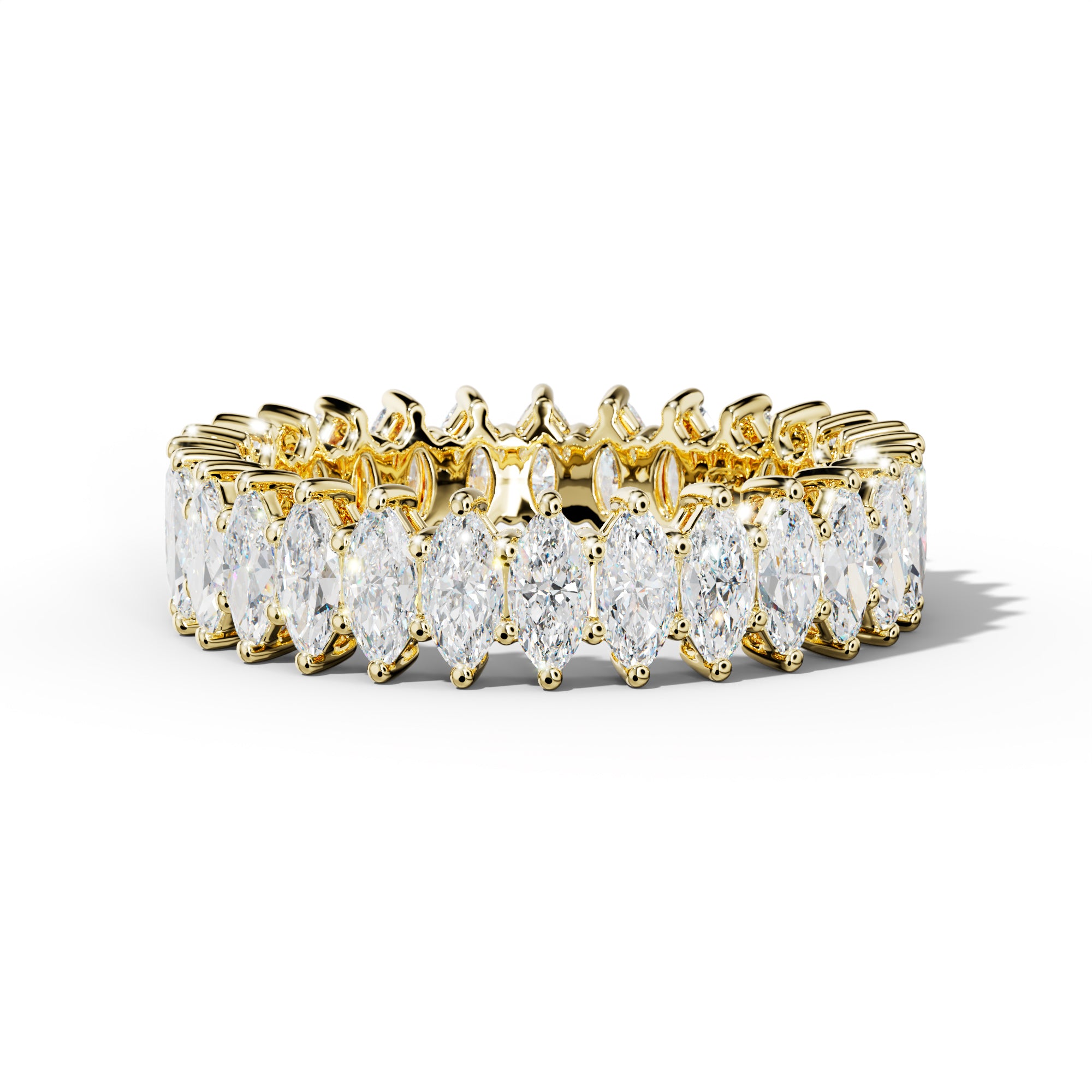 3.0 Carat Marquise Diamond Eternity Band Shared Prong