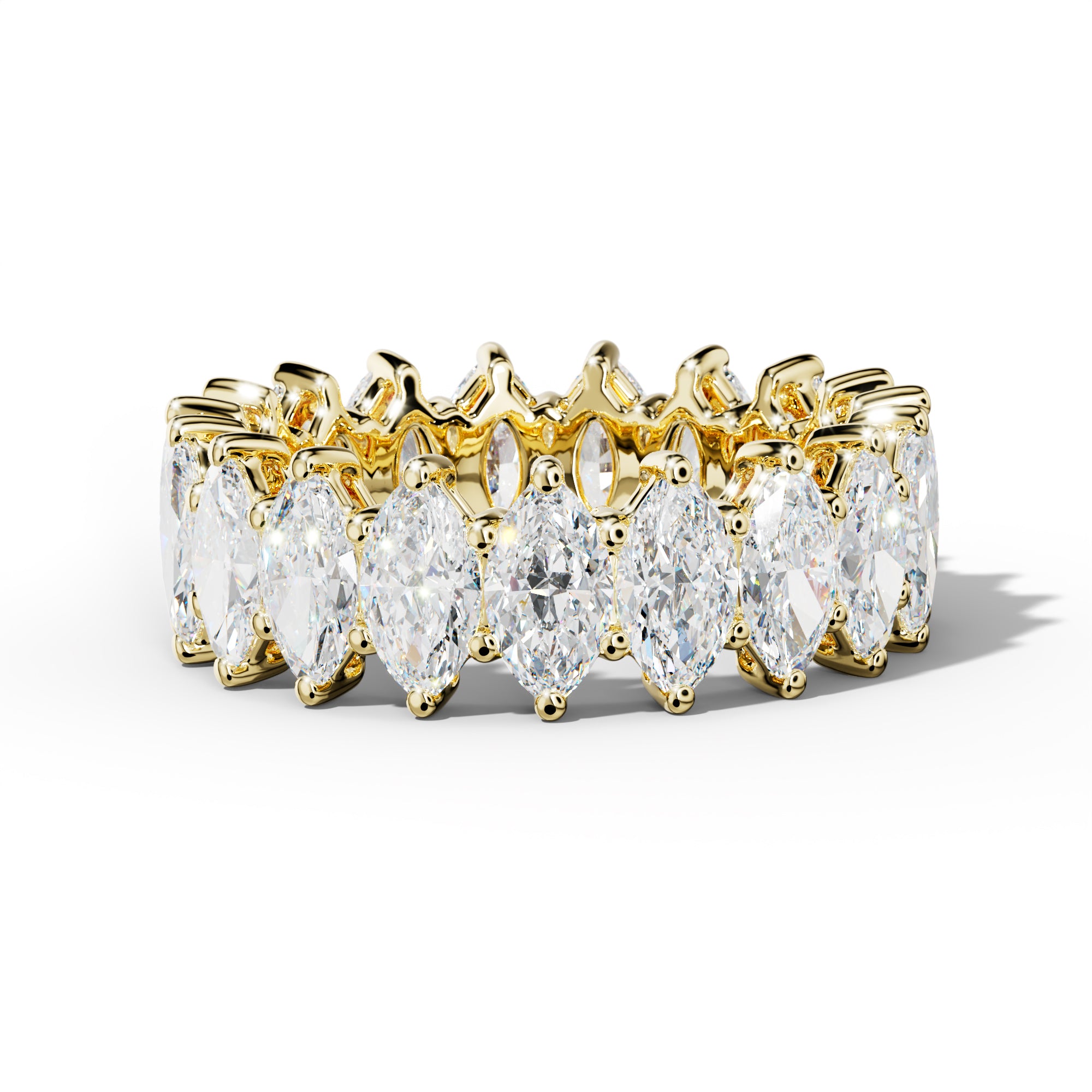 5.0 Carat Marquise Diamond Eternity Band Shared Prong