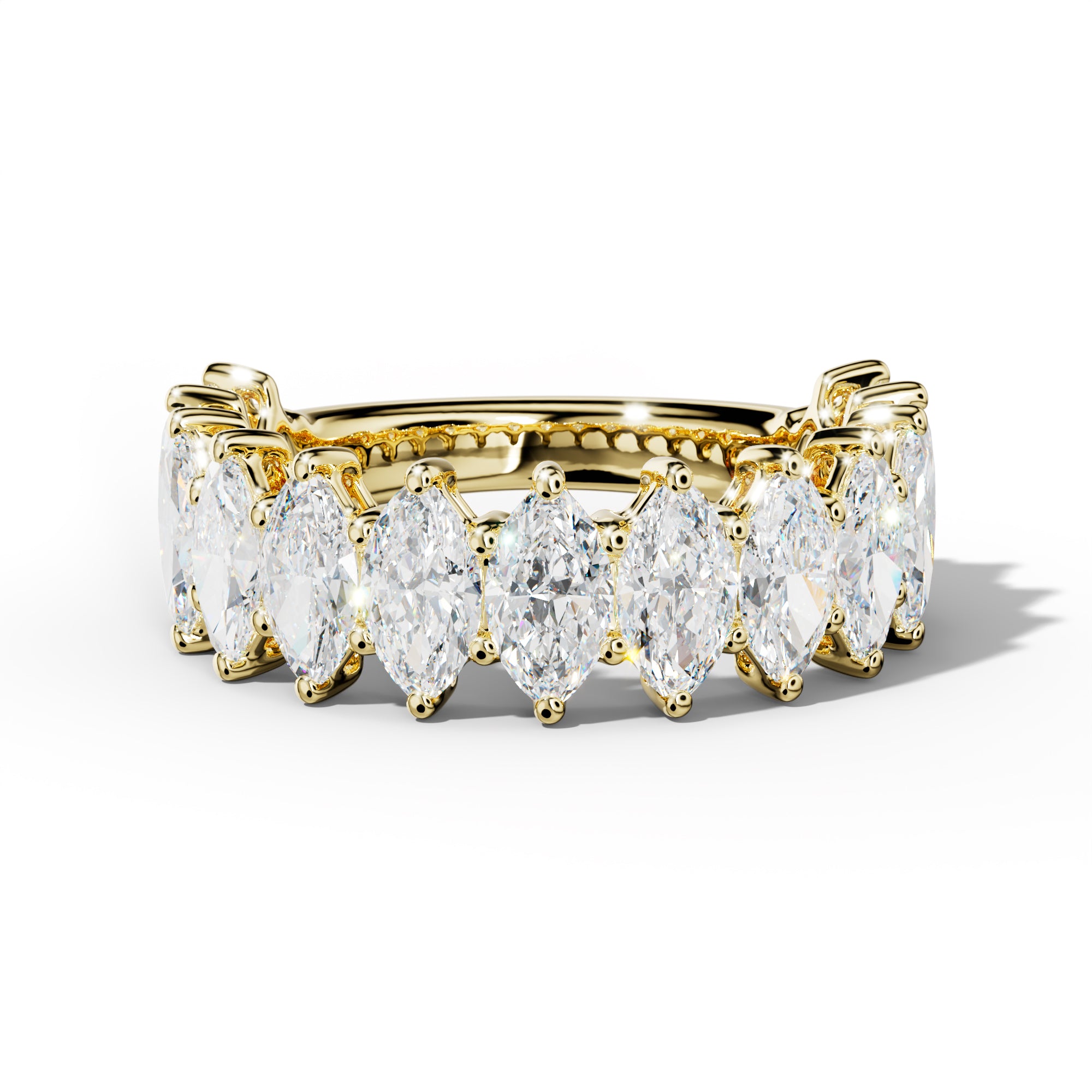 4.0 Carat Marquise Diamond 3/4 Anniversary Band