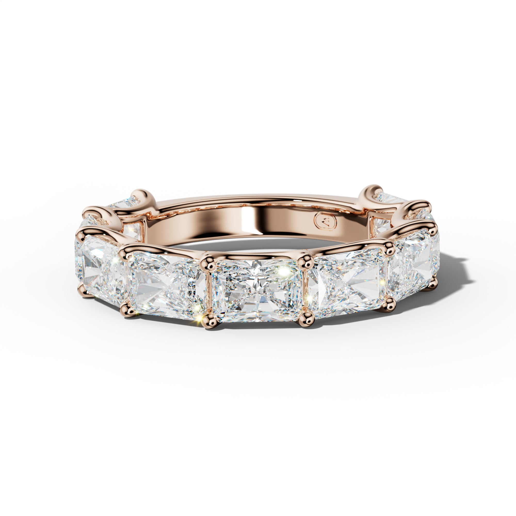 5.0 Carat East West Radiant Diamond 3/4 Anniversary Band U Prong