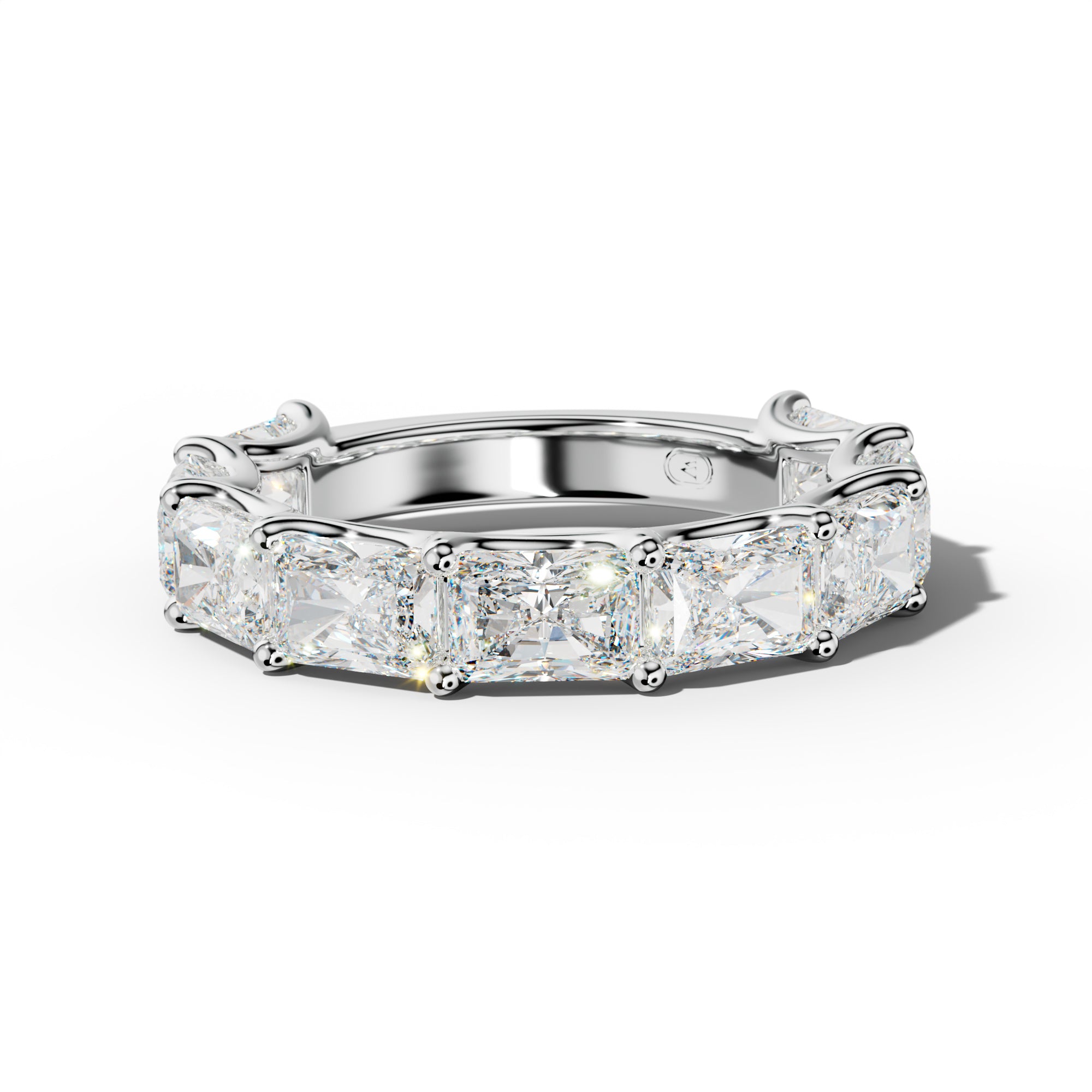 5.0 Carat East West Radiant Diamond 3/4 Anniversary Band U Prong