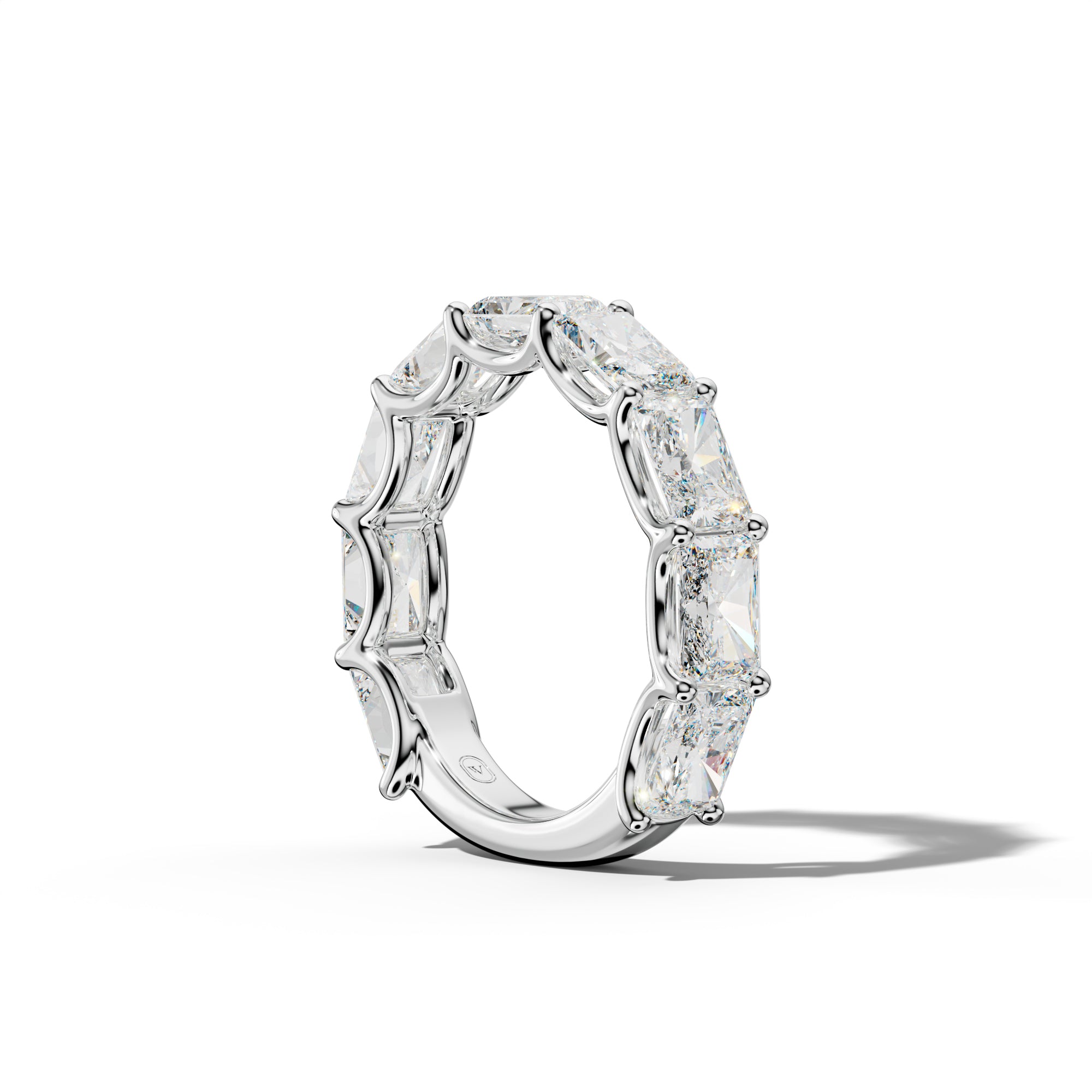 5.0 Carat East West Radiant Diamond 3/4 Anniversary Band U Prong