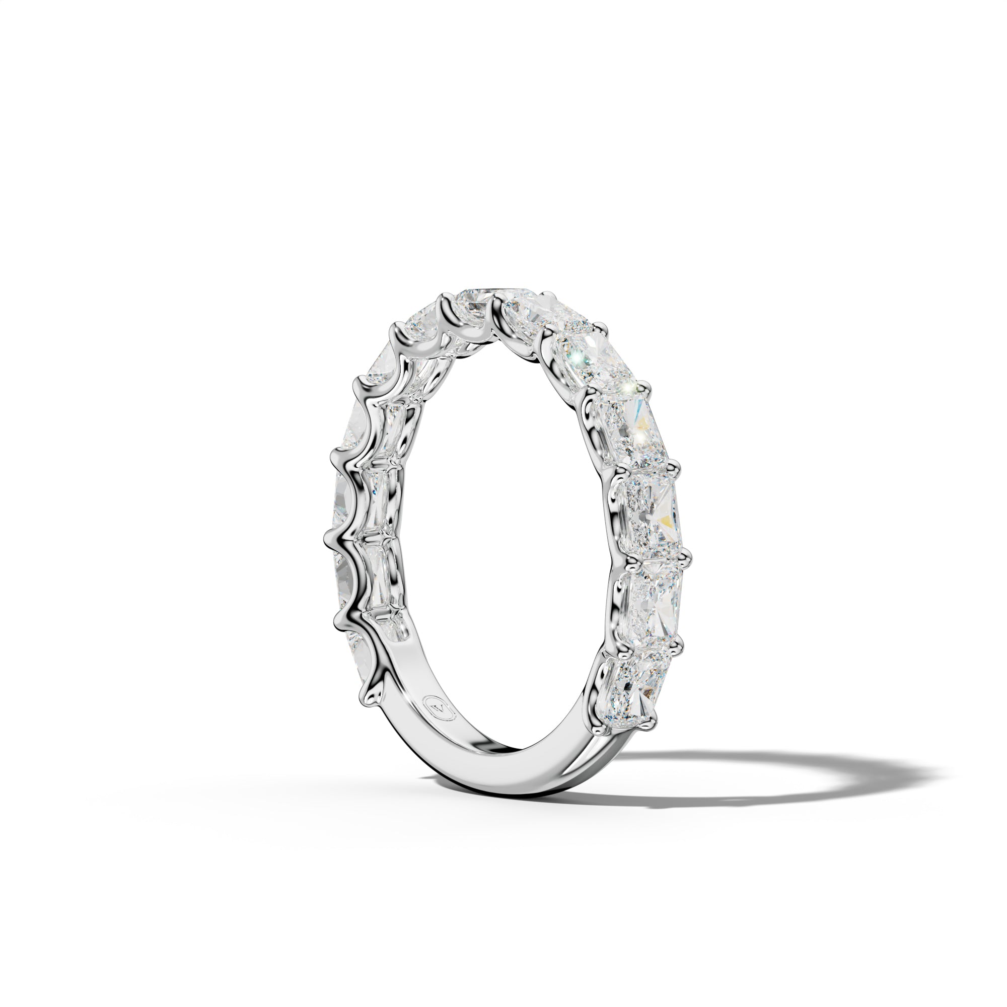 2.0 Carat East West Radiant Diamond 3/4 Anniversary Band U Prong