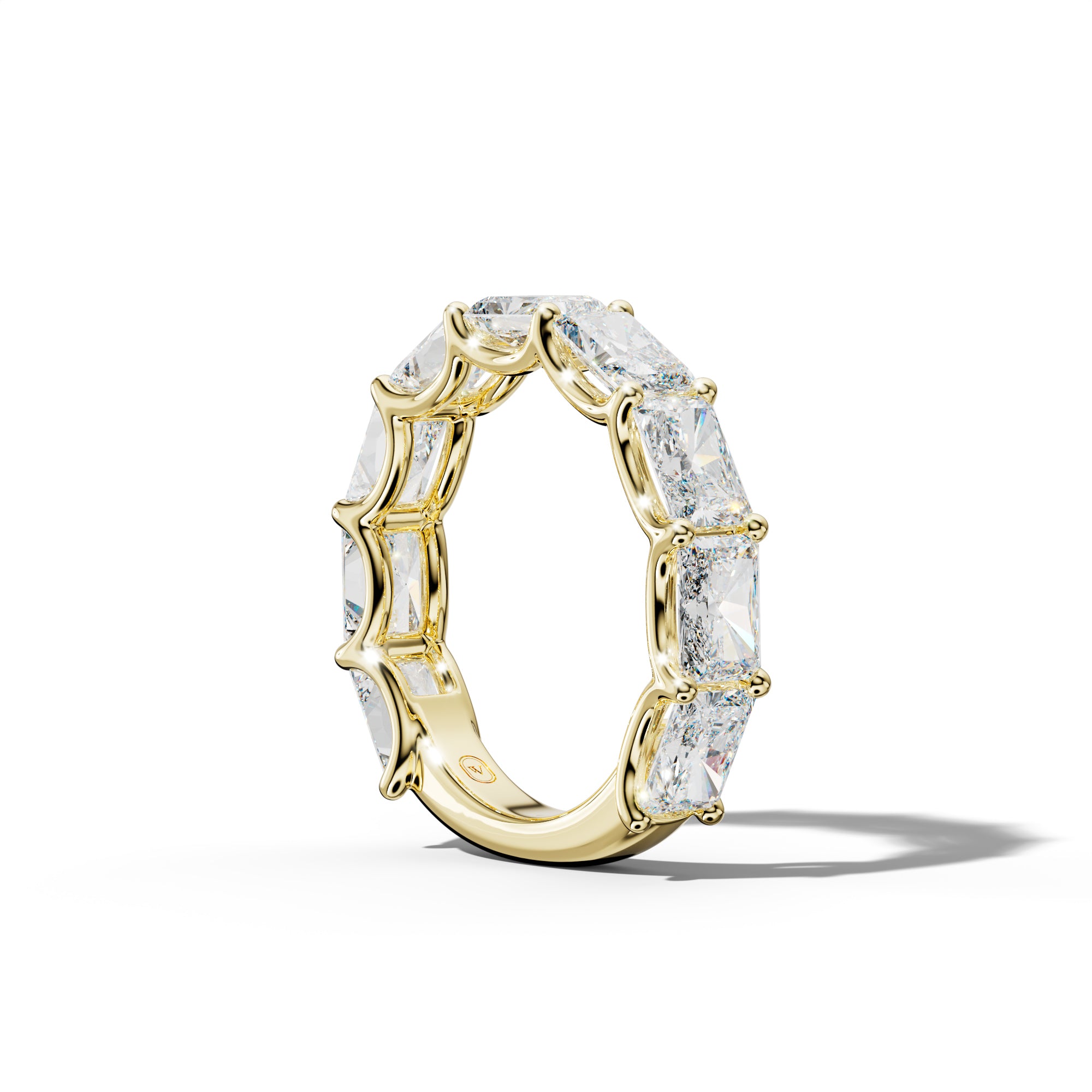 5.0 Carat East West Radiant Diamond 3/4 Anniversary Band U Prong