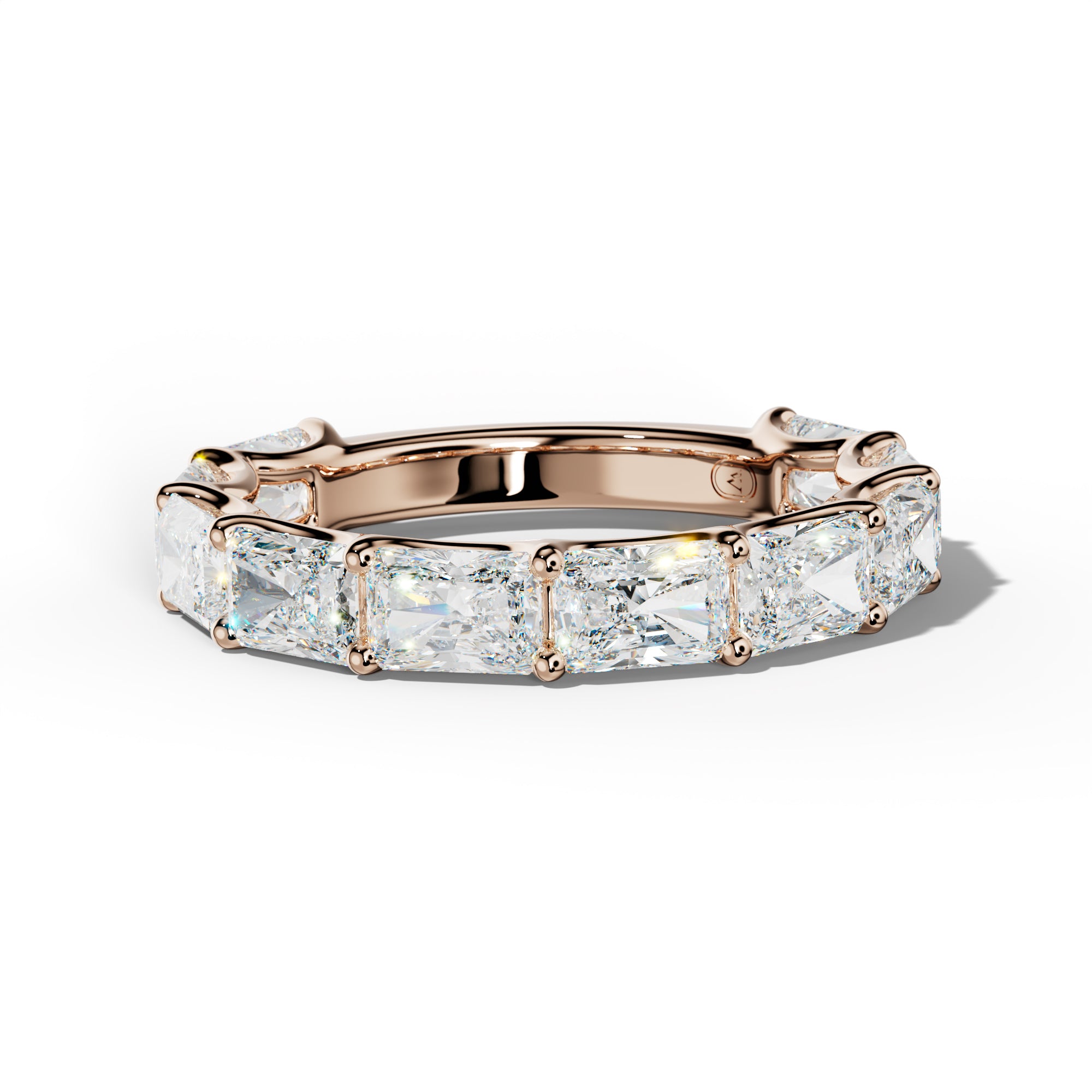 4.0 Carat East West Radiant Diamond 3/4 Anniversary Band U Prong