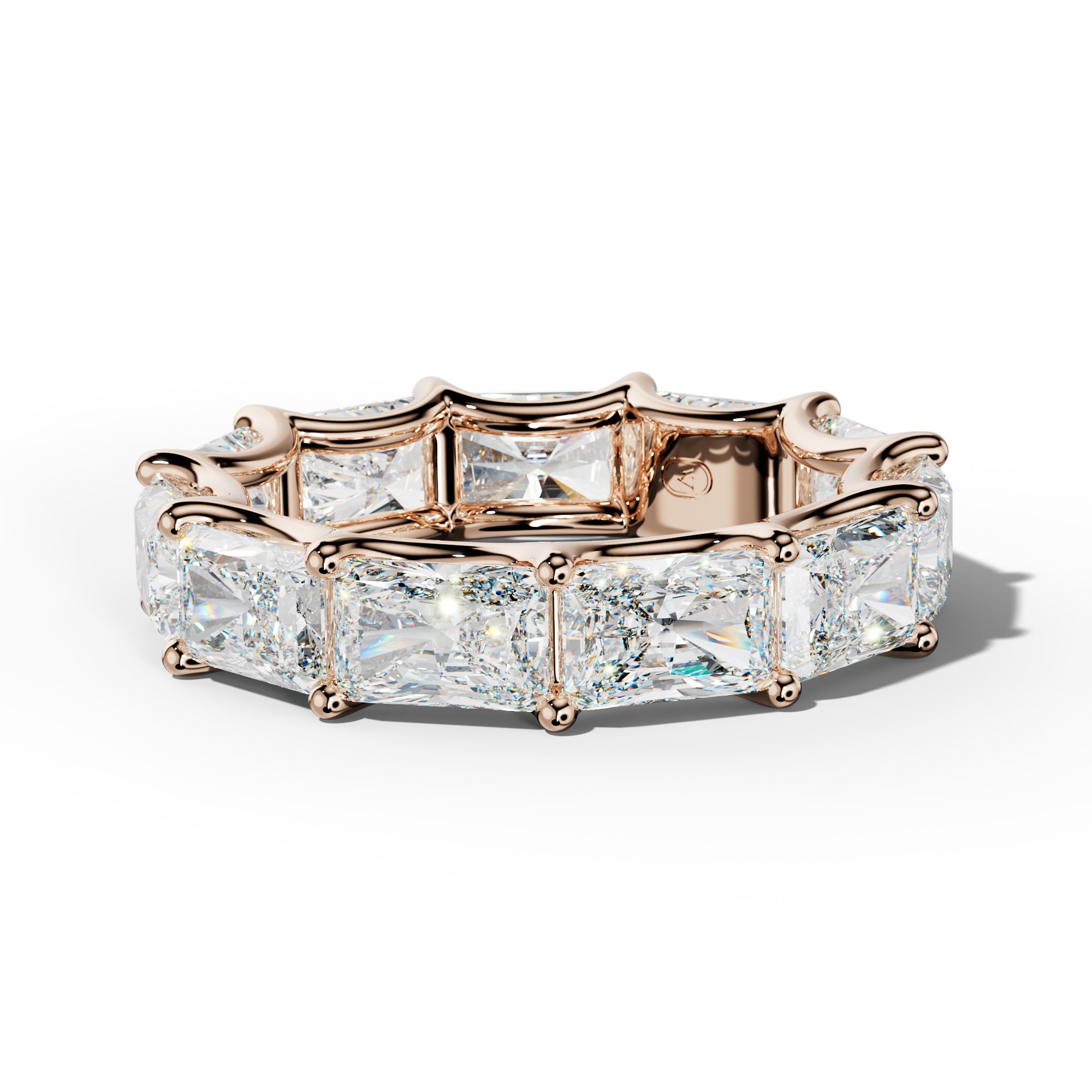 7.0 Carat East West Radiant Diamond Eternity Band U Prong