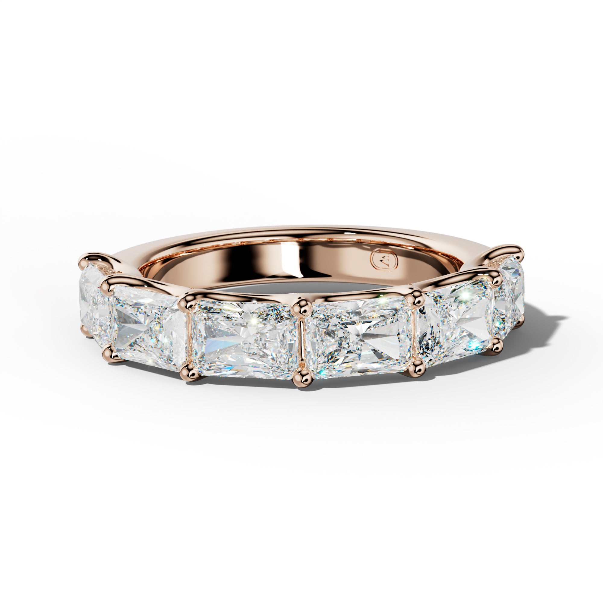 3.0 Carat East West Radiant Diamond Half Anniversary Band U Prong