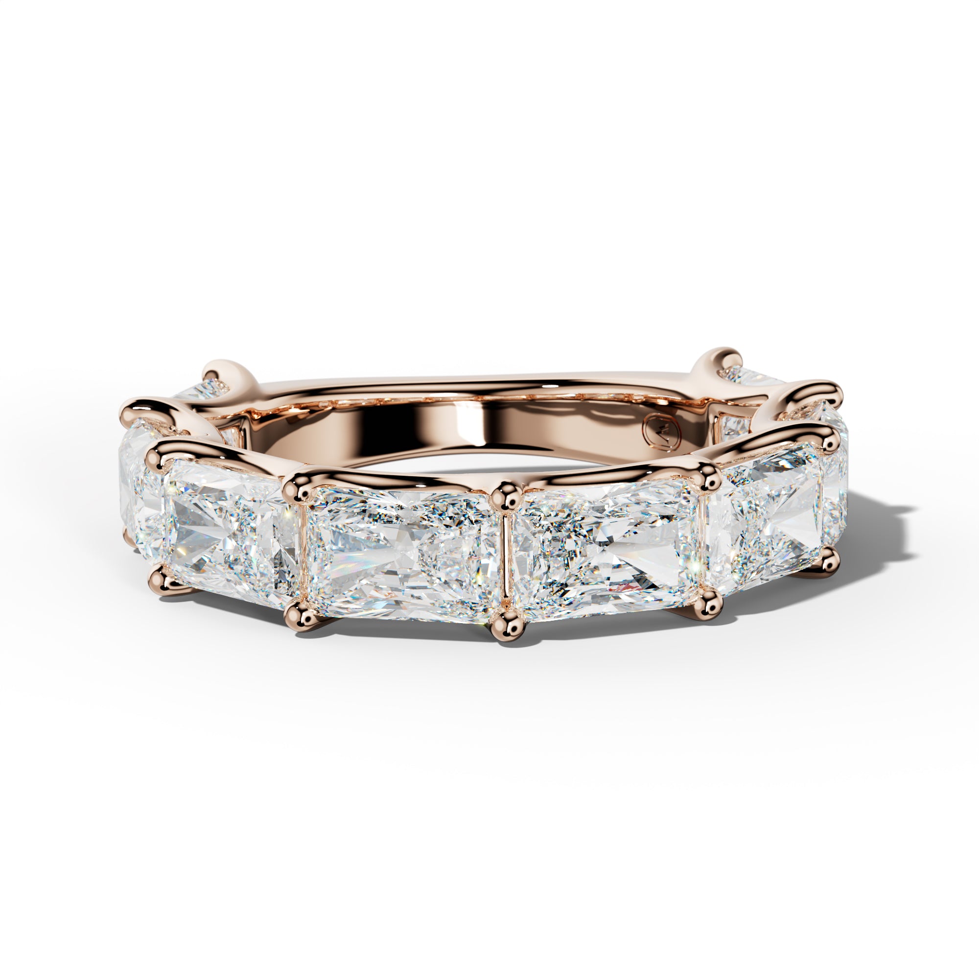 6.0 Carat East West Radiant Diamond 3/4 Anniversary Band U Prong