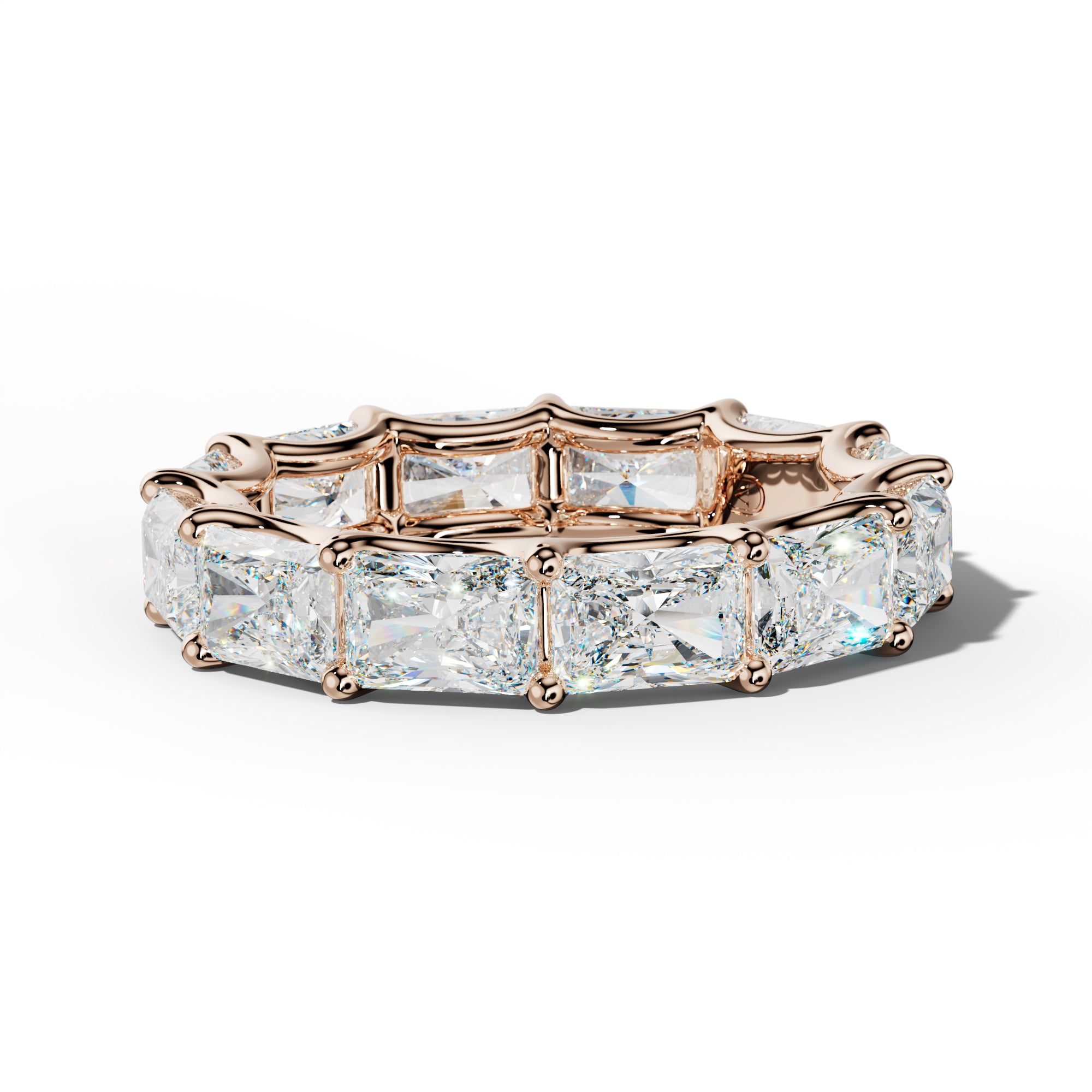 6.0 Carat East West Radiant Diamond Eternity Band U Prong