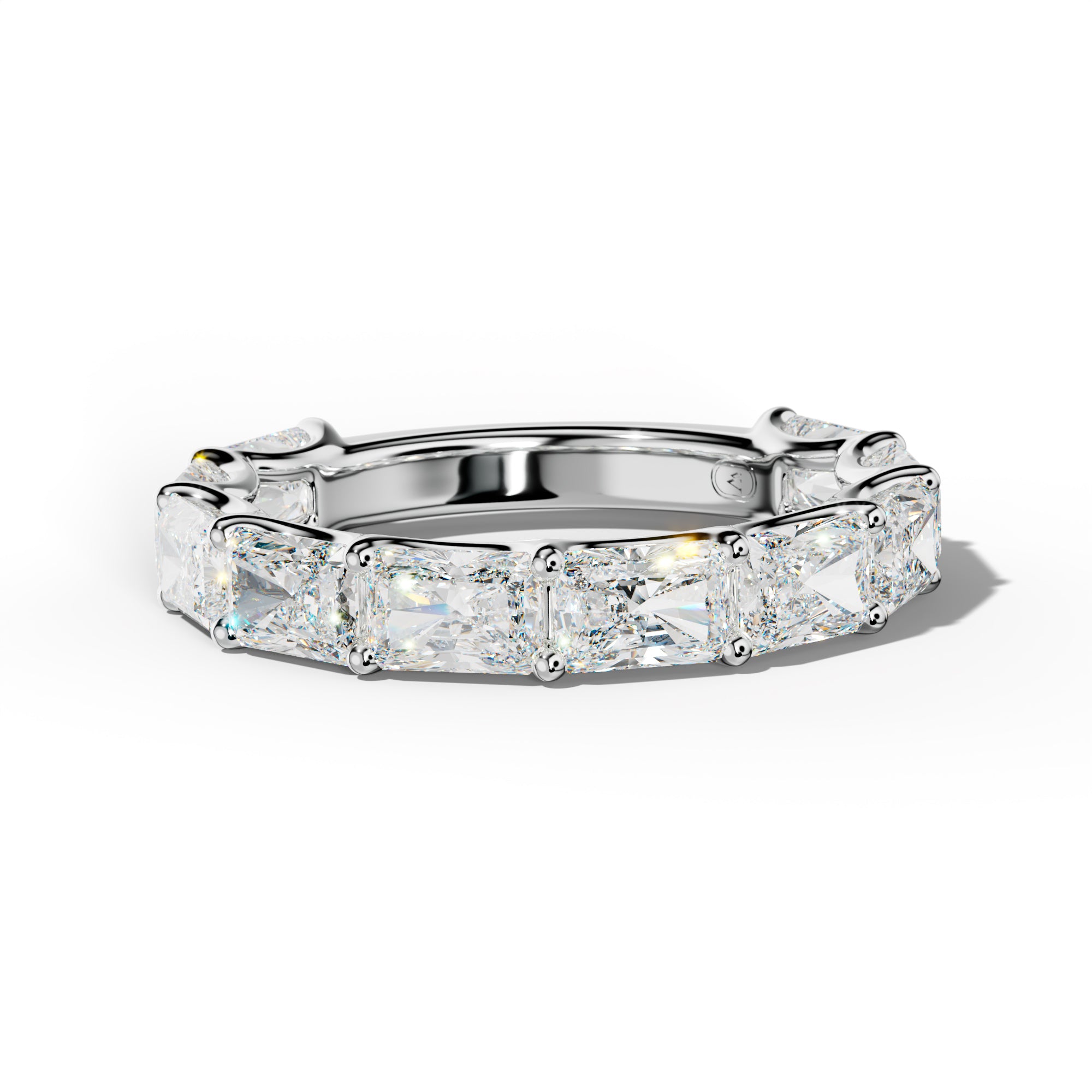 4.0 Carat East West Radiant Diamond 3/4 Anniversary Band U Prong