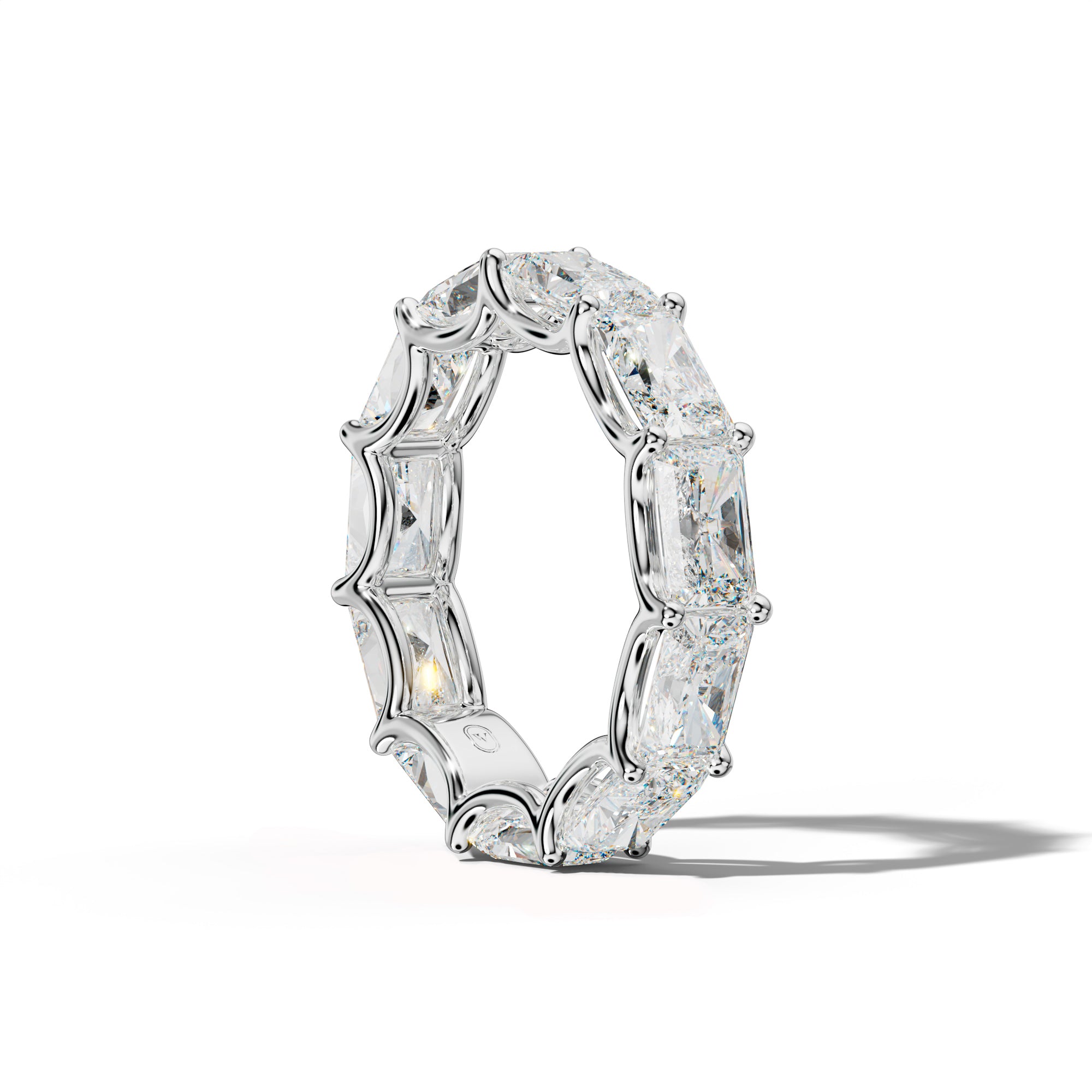 7.0 Carat East West Radiant Diamond Eternity Band U Prong