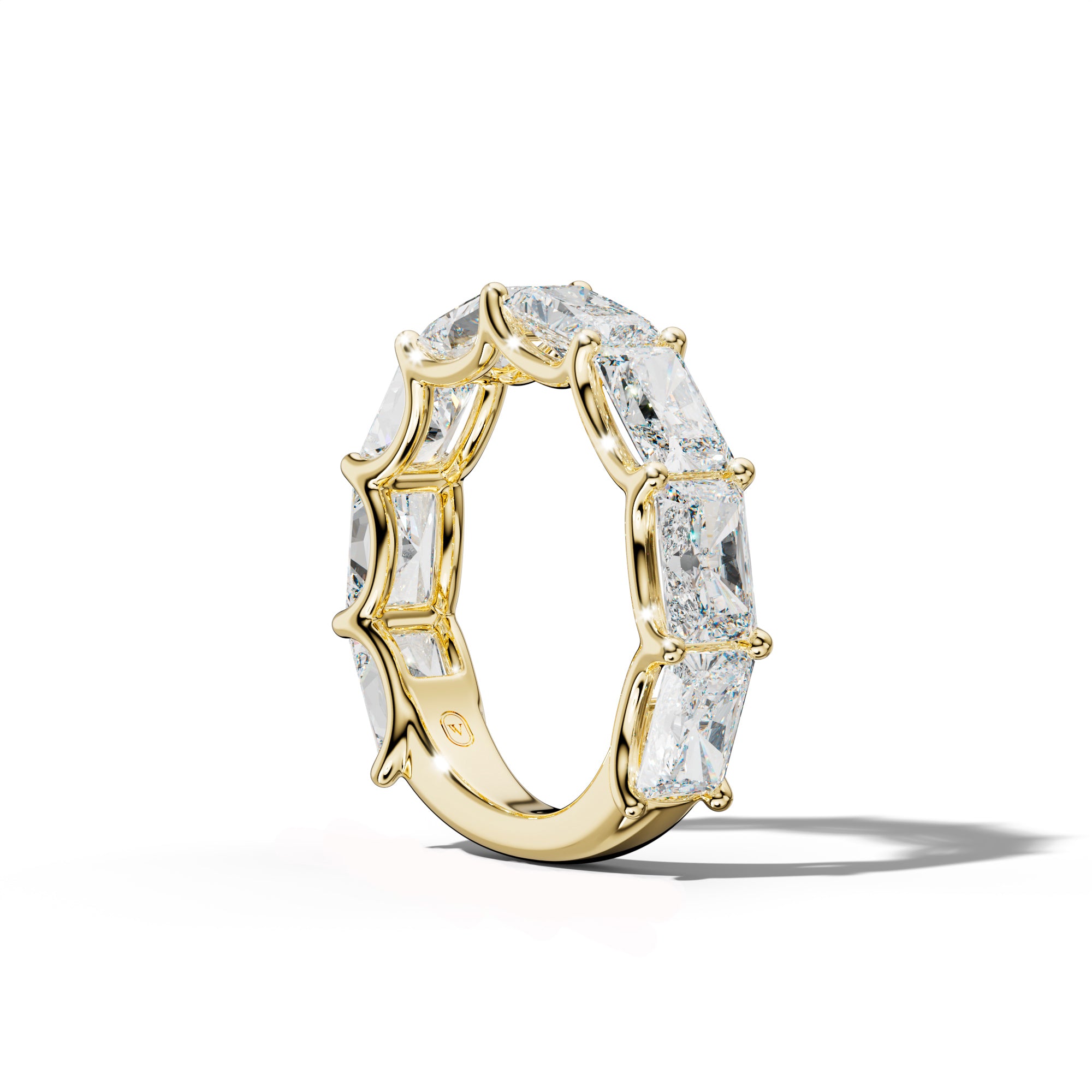 6.0 Carat East West Radiant Diamond 3/4 Anniversary Band U Prong