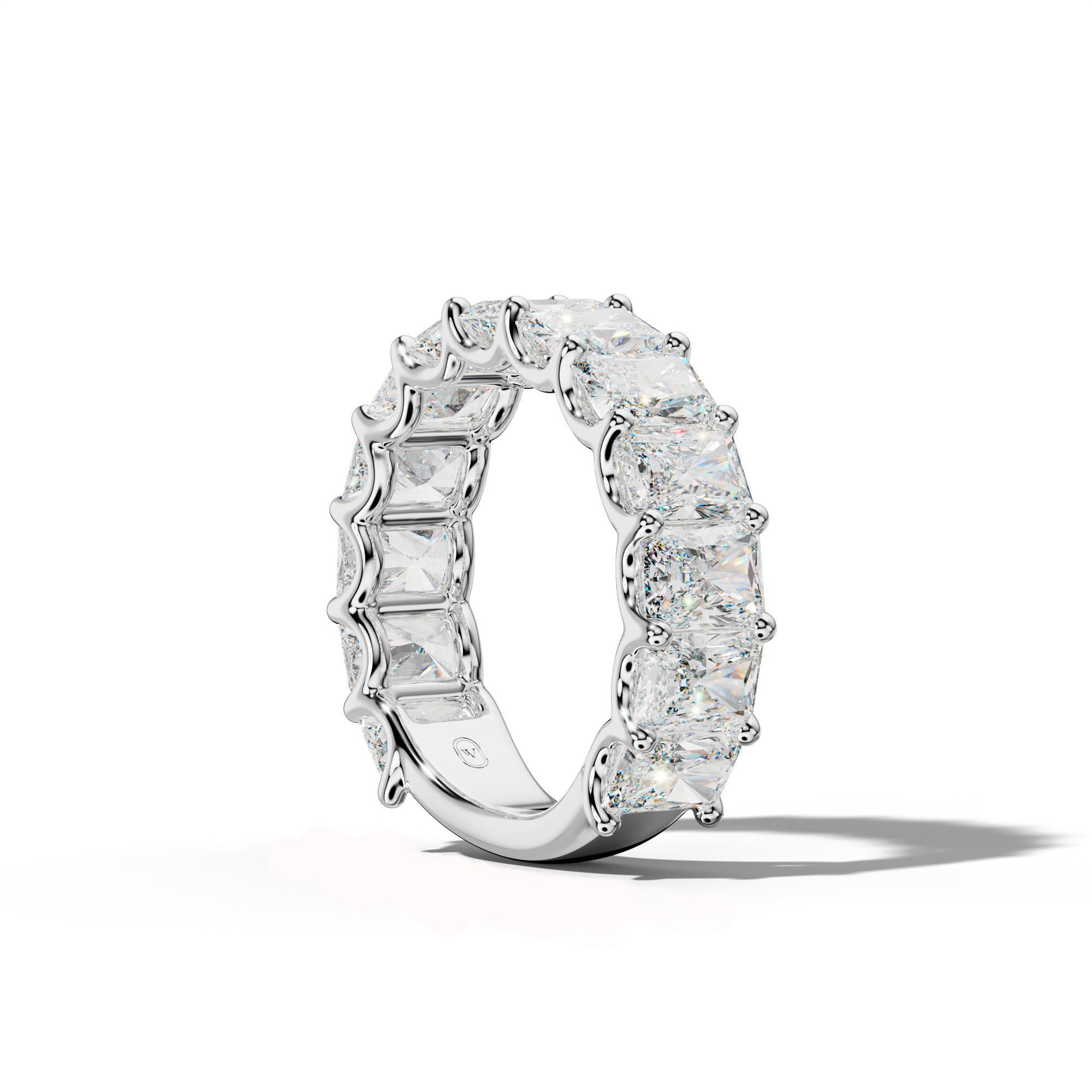 7.0 Carat Radiant Diamond 3/4 Anniversary Band U Prong