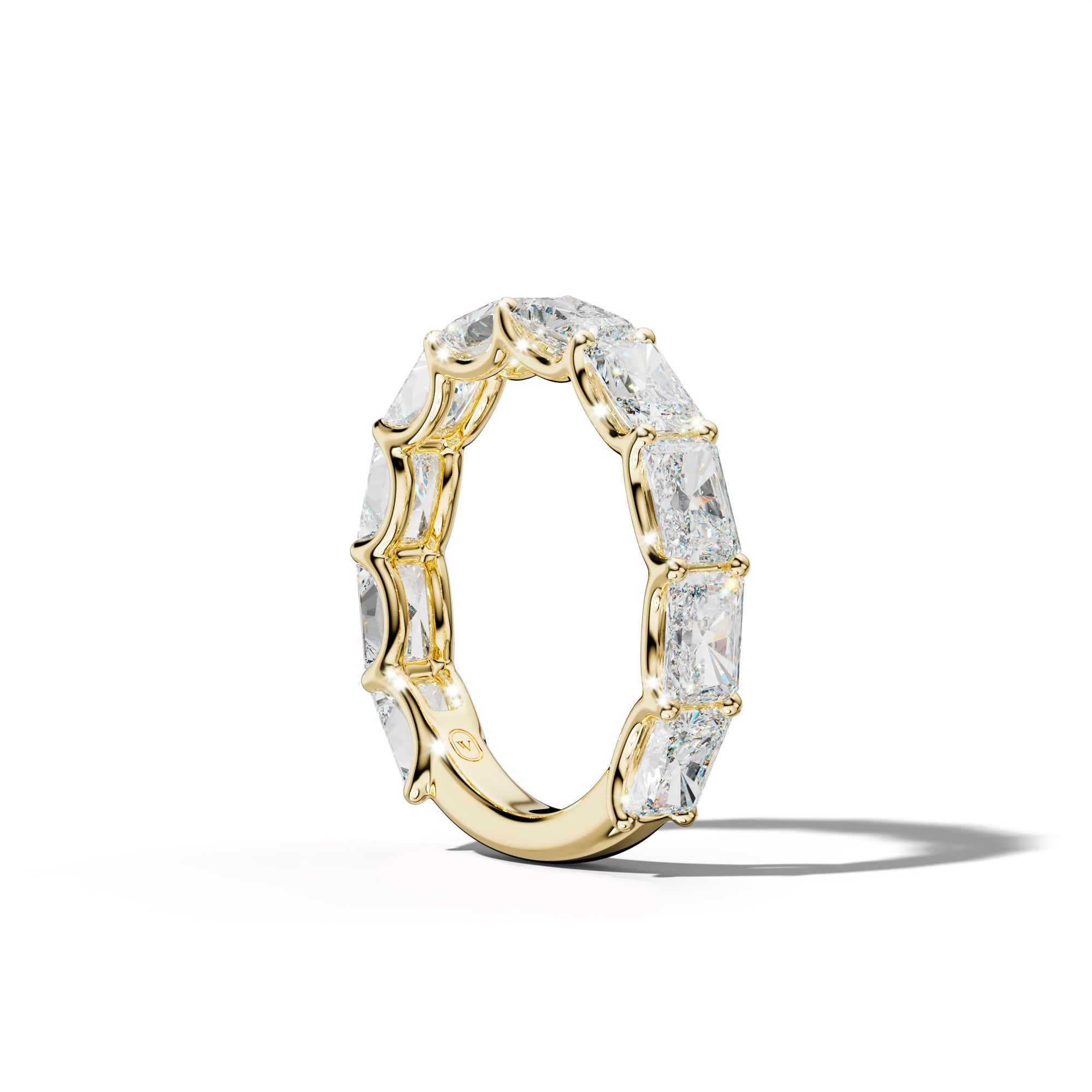 4.0 Carat East West Radiant Diamond 3/4 Anniversary Band U Prong