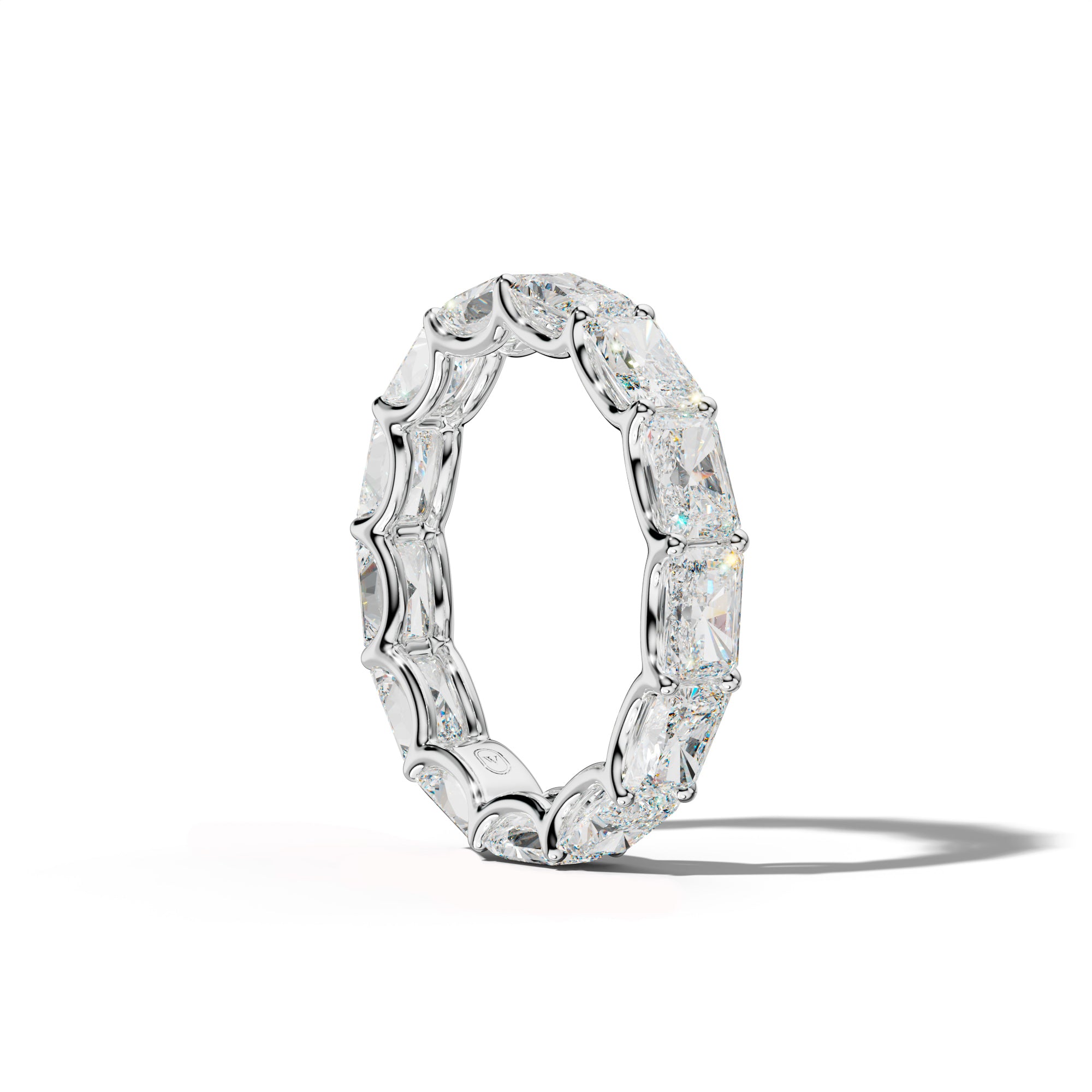 5.0 Carat East West Radiant Diamond Eternity Band U Prong