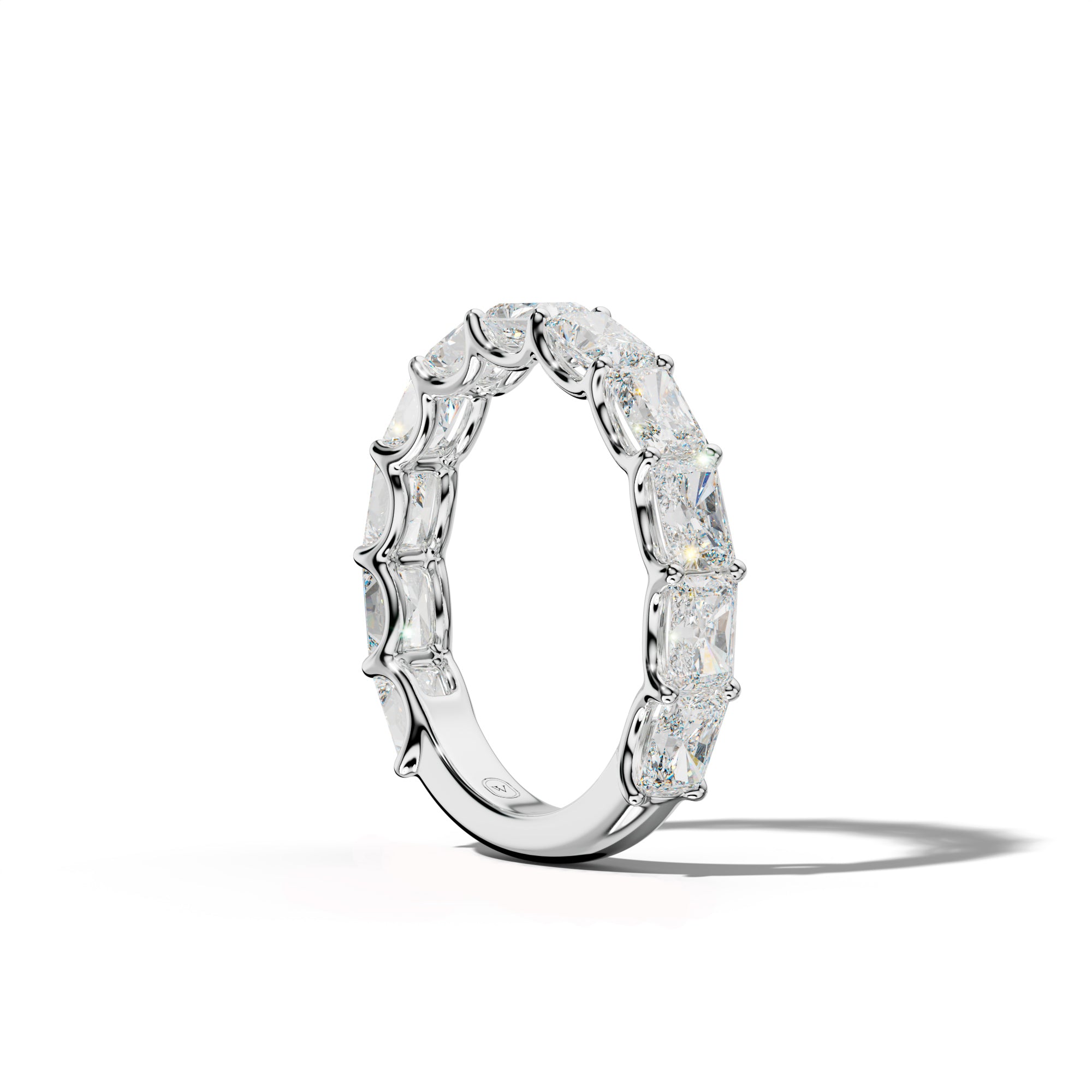3.0 Carat East West Radiant Diamond 3/4 Anniversary Band U Prong