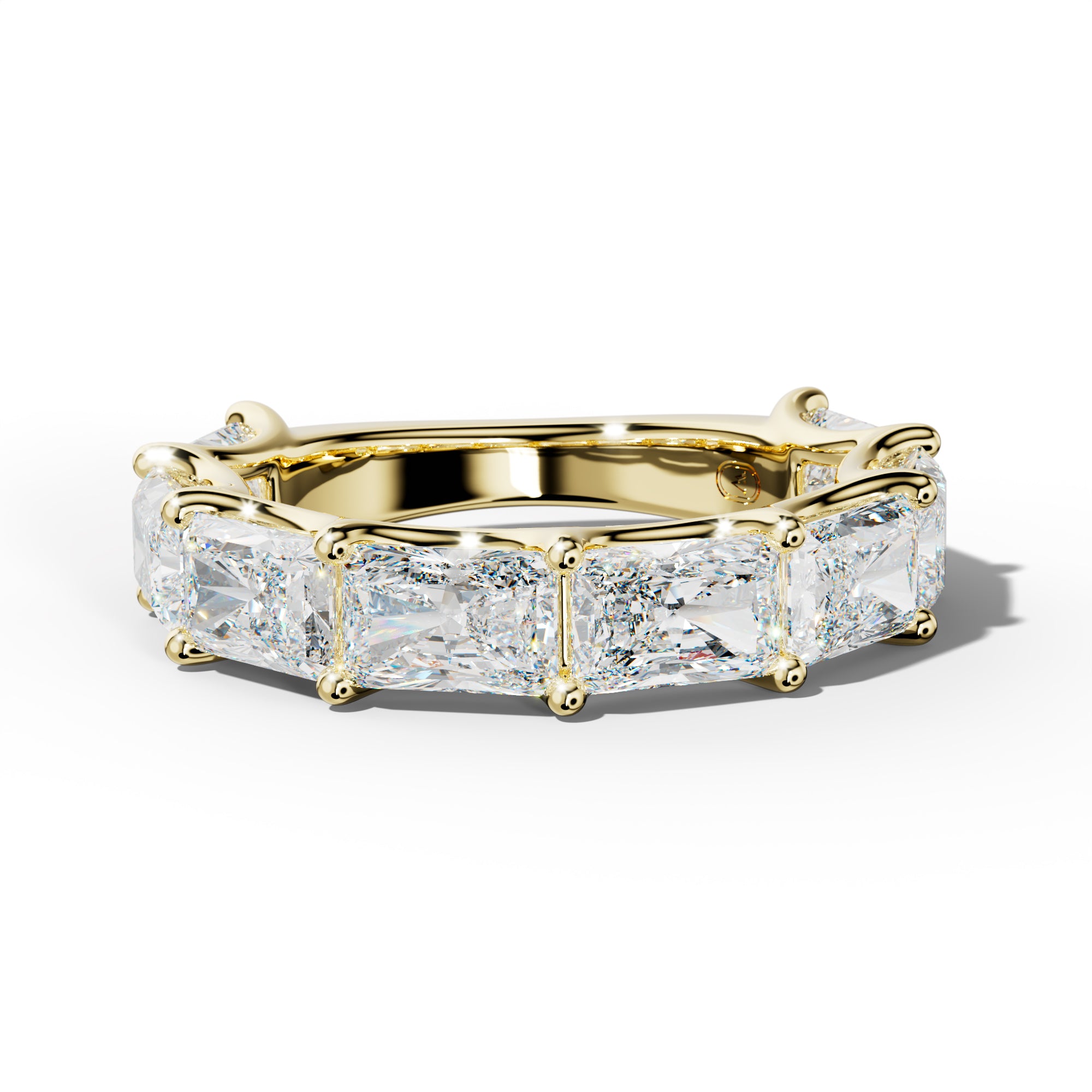 6.0 Carat East West Radiant Diamond 3/4 Anniversary Band U Prong