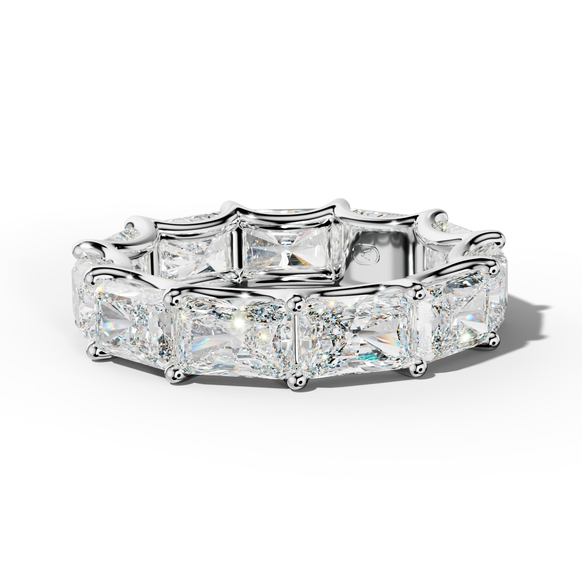 7.0 Carat East West Radiant Diamond Eternity Band U Prong
