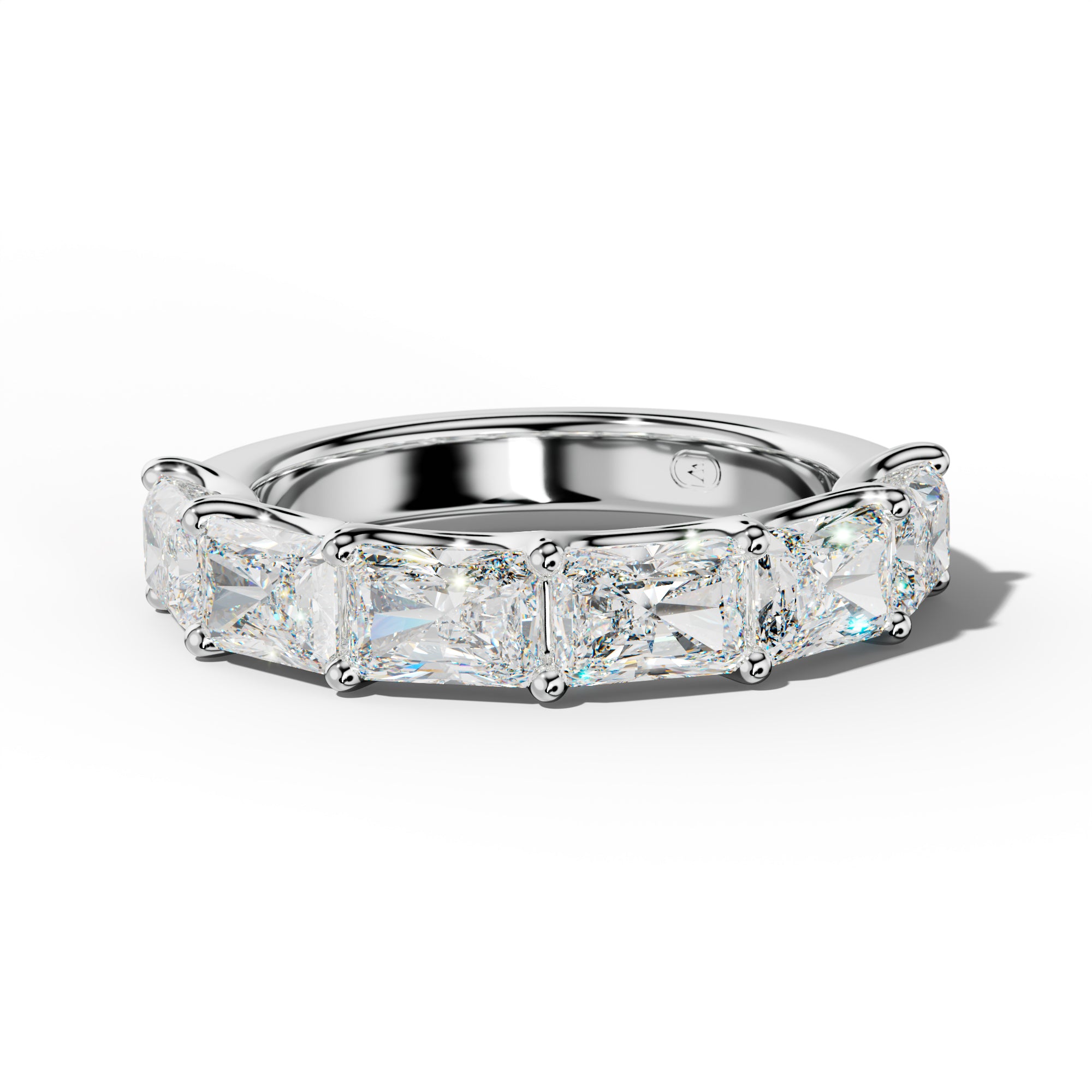 3.0 Carat East West Radiant Diamond Half Anniversary Band U Prong