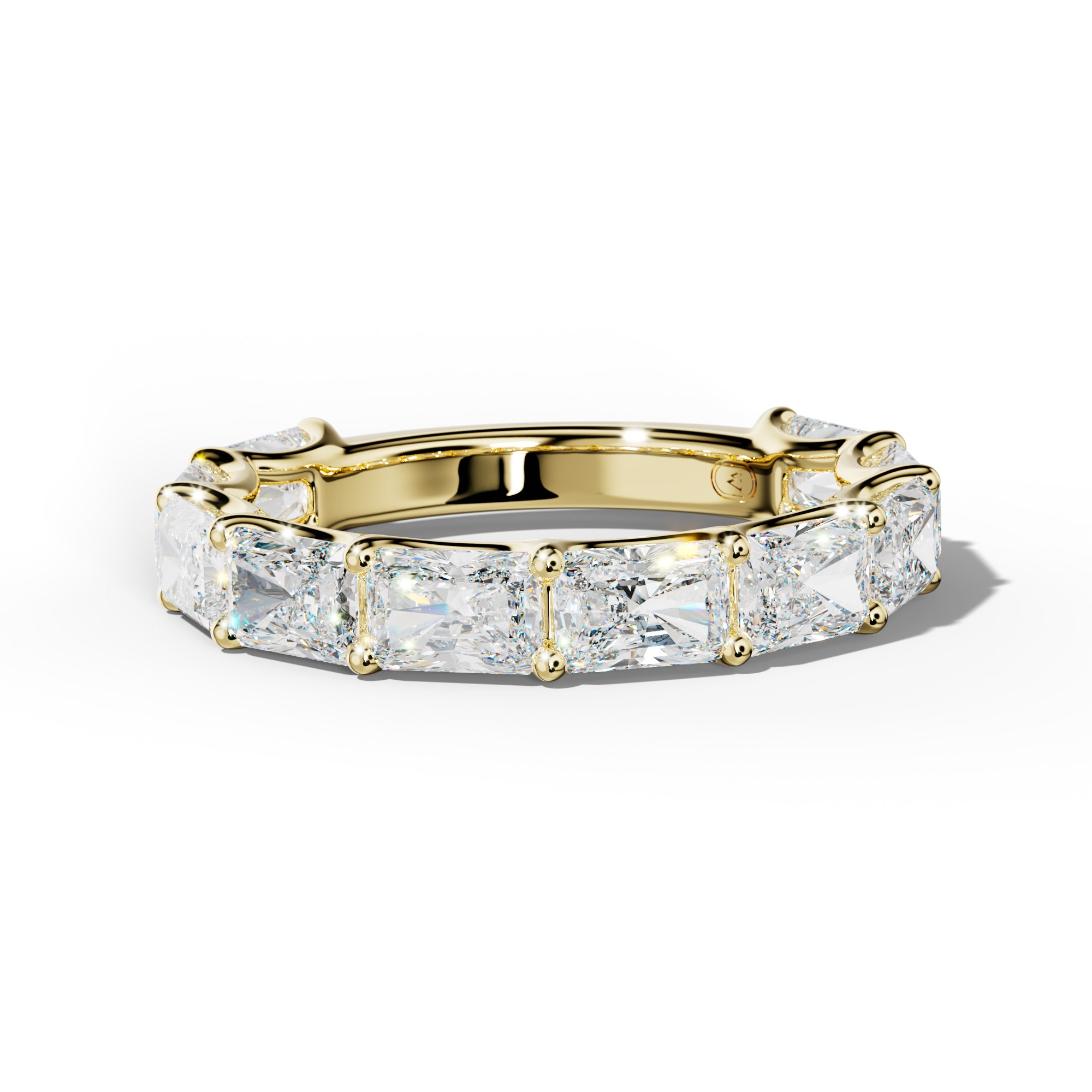 4.0 Carat East West Radiant Diamond 3/4 Anniversary Band U Prong