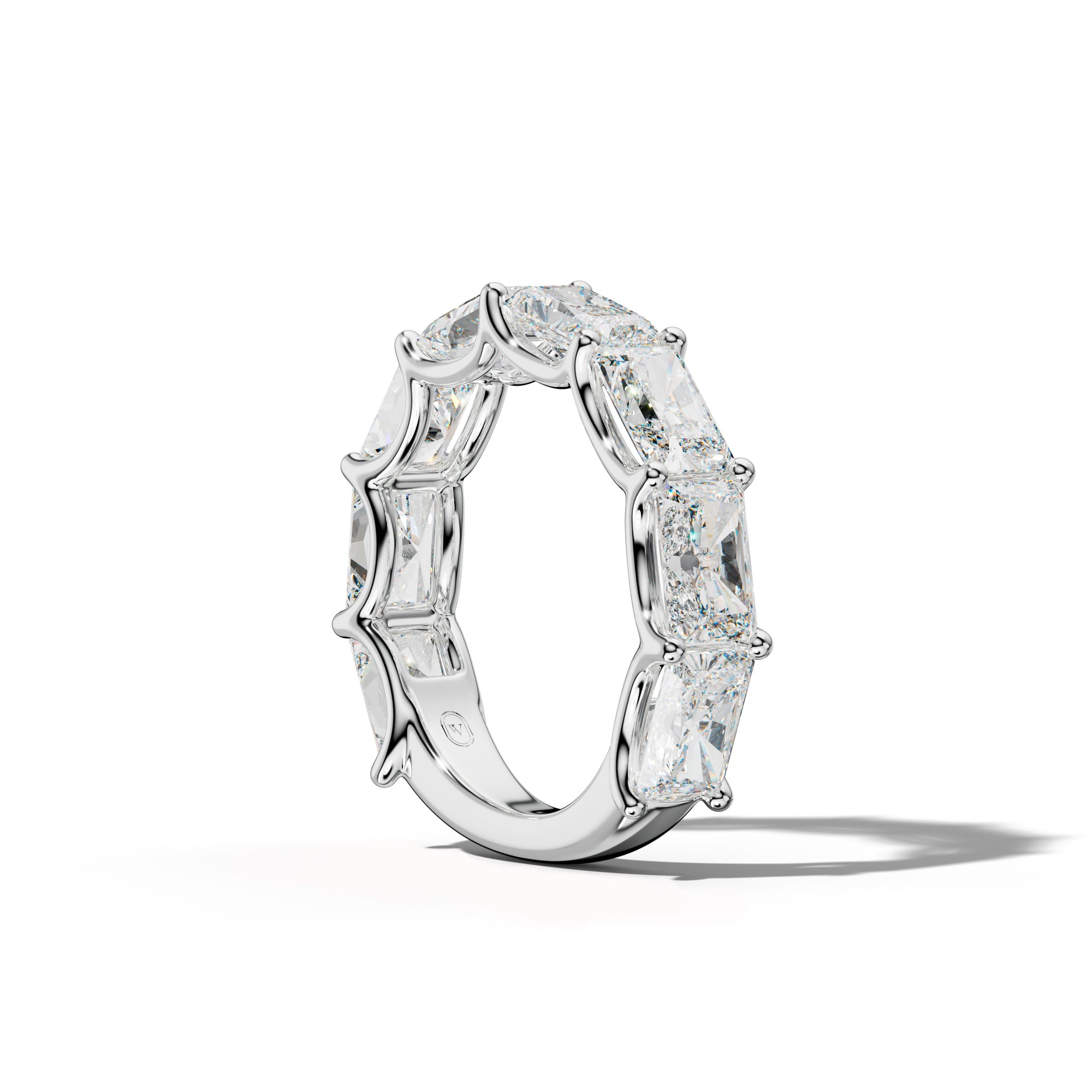 6.0 Carat East West Radiant Diamond 3/4 Anniversary Band U Prong
