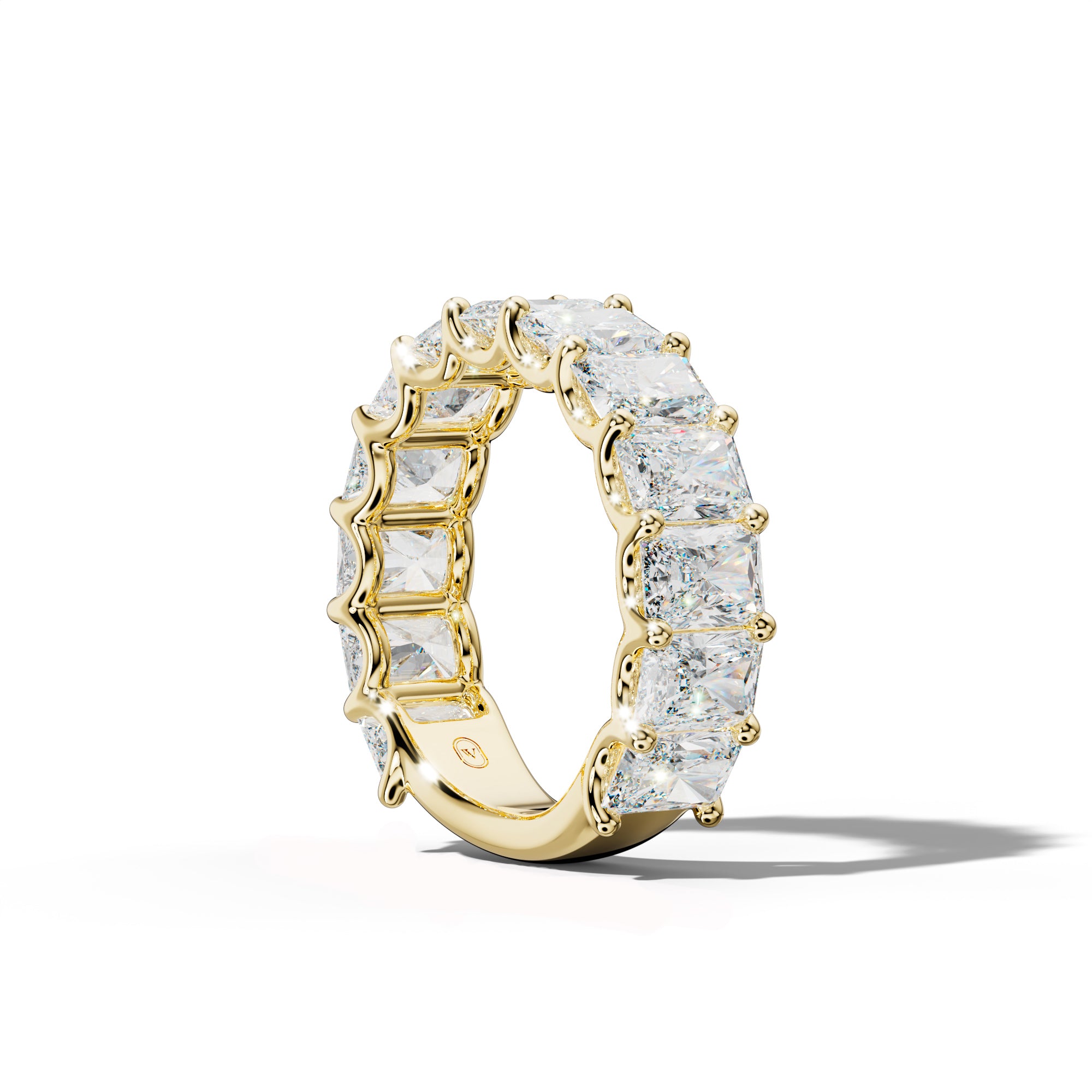 7.0 Carat Radiant Diamond 3/4 Anniversary Band U Prong