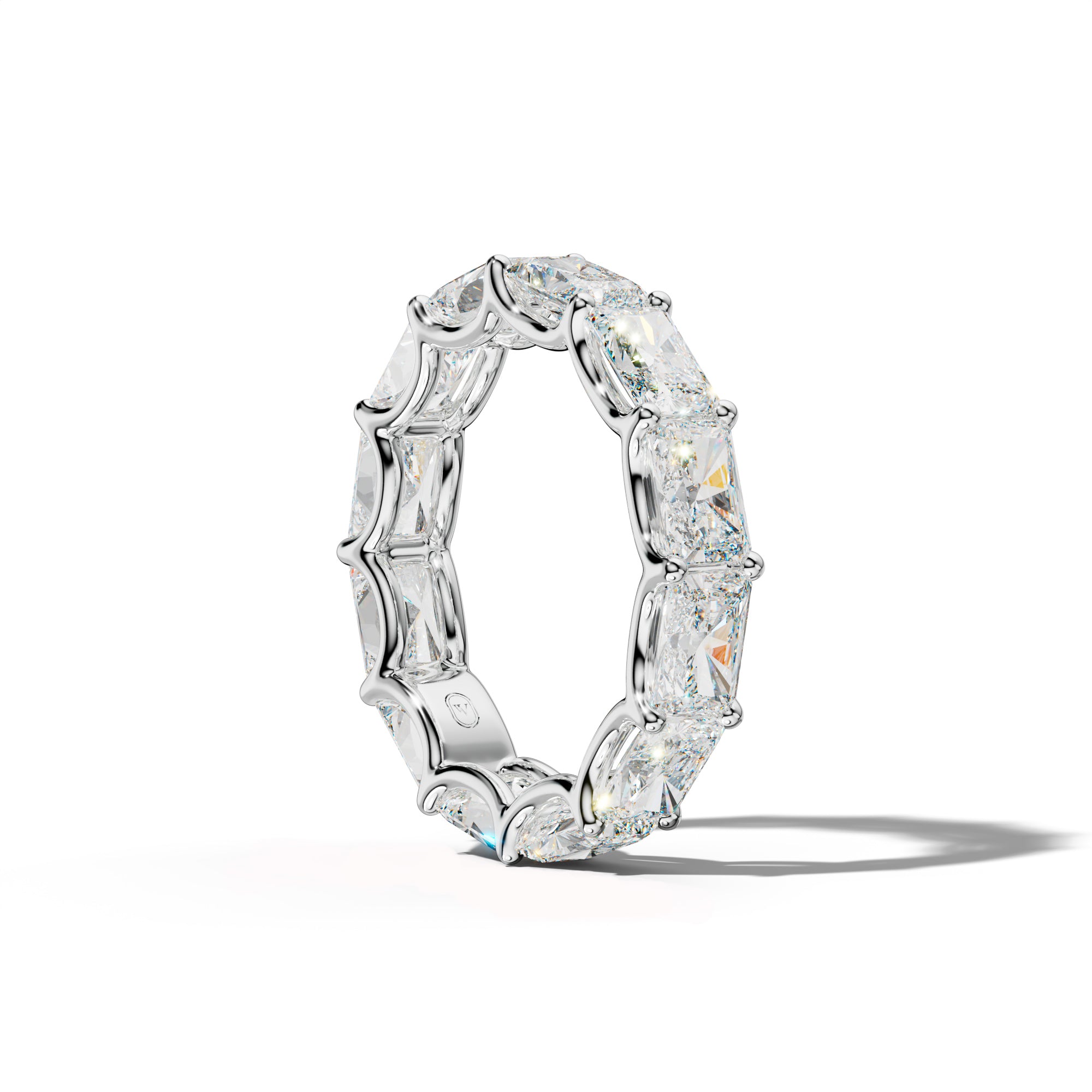 6.0 Carat East West Radiant Diamond Eternity Band U Prong