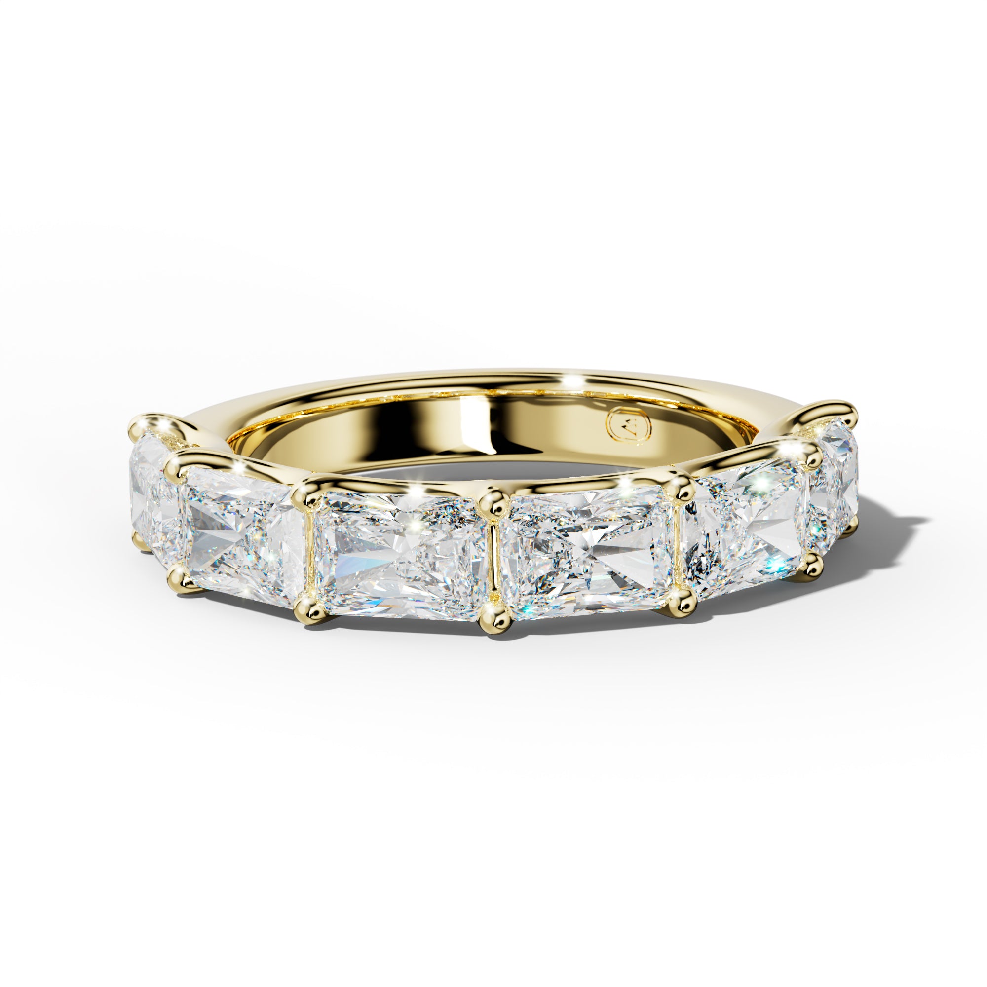 3.0 Carat East West Radiant Diamond Half Anniversary Band U Prong