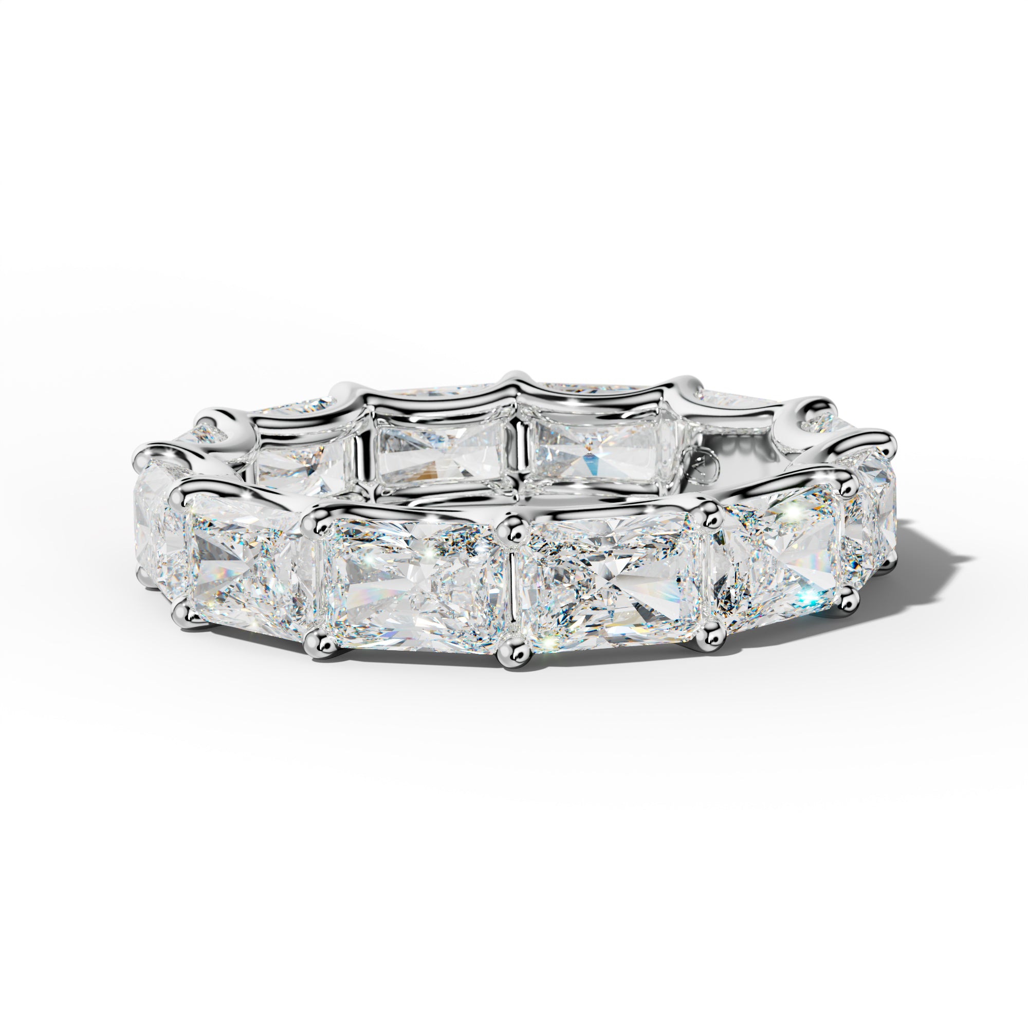 6.0 Carat East West Radiant Diamond Eternity Band U Prong