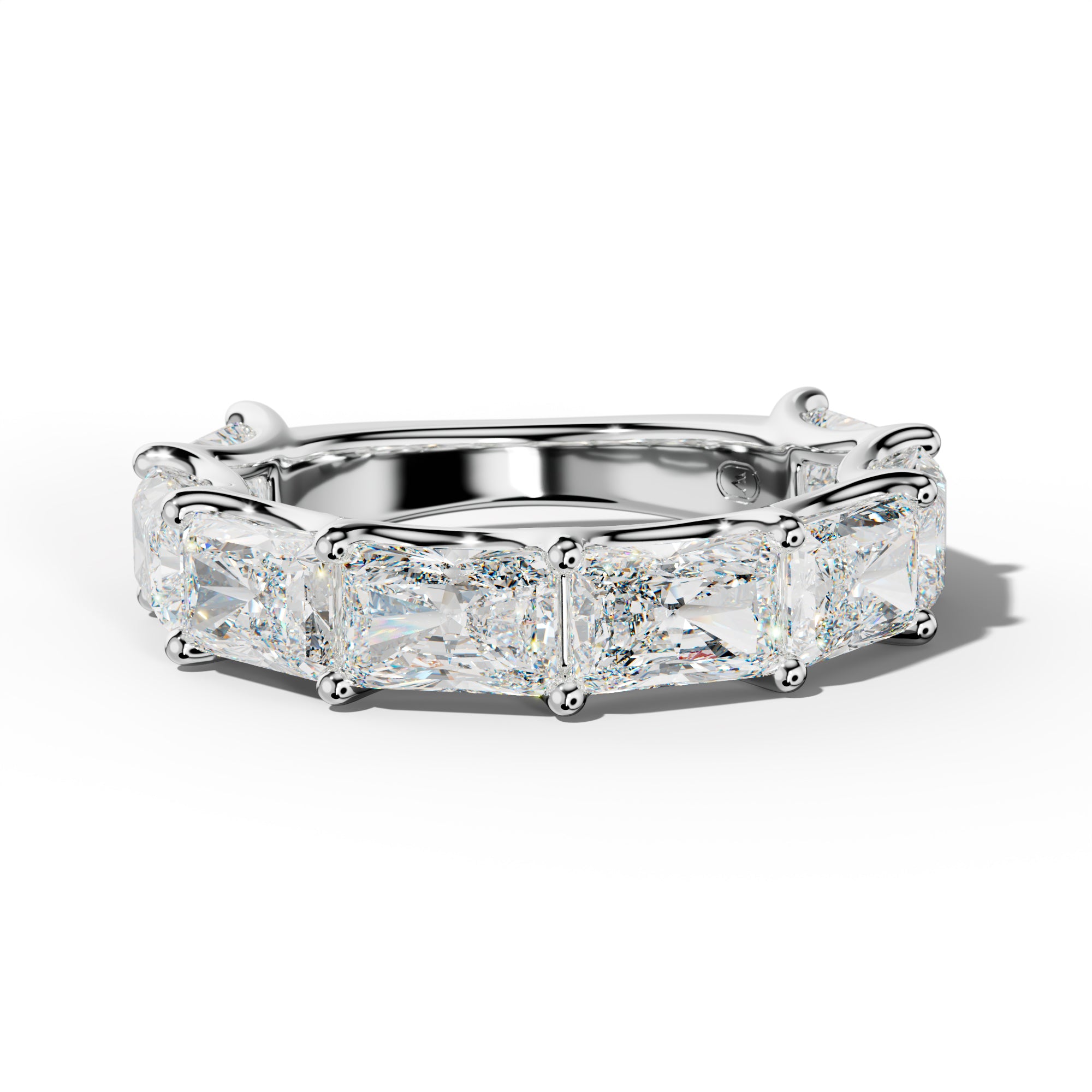 6.0 Carat East West Radiant Diamond 3/4 Anniversary Band U Prong