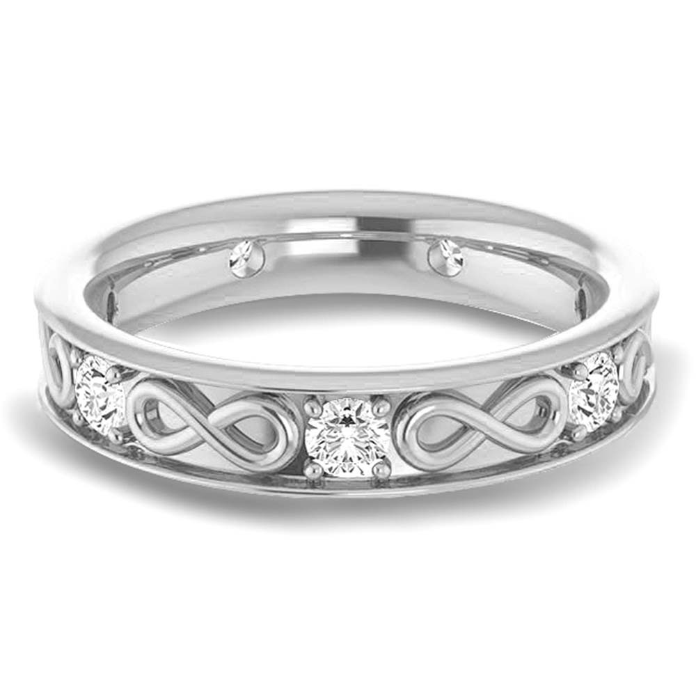 0.70 ctw Round Diamond Infinity Design Men's Ring-VIRABYANI