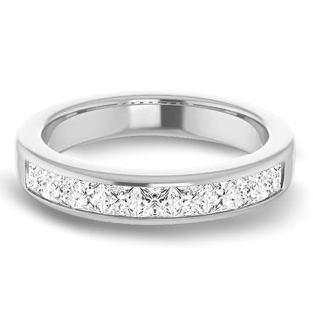 1.50 ctw Channel Set Princess Diamond Men's Ring-VIRABYANI