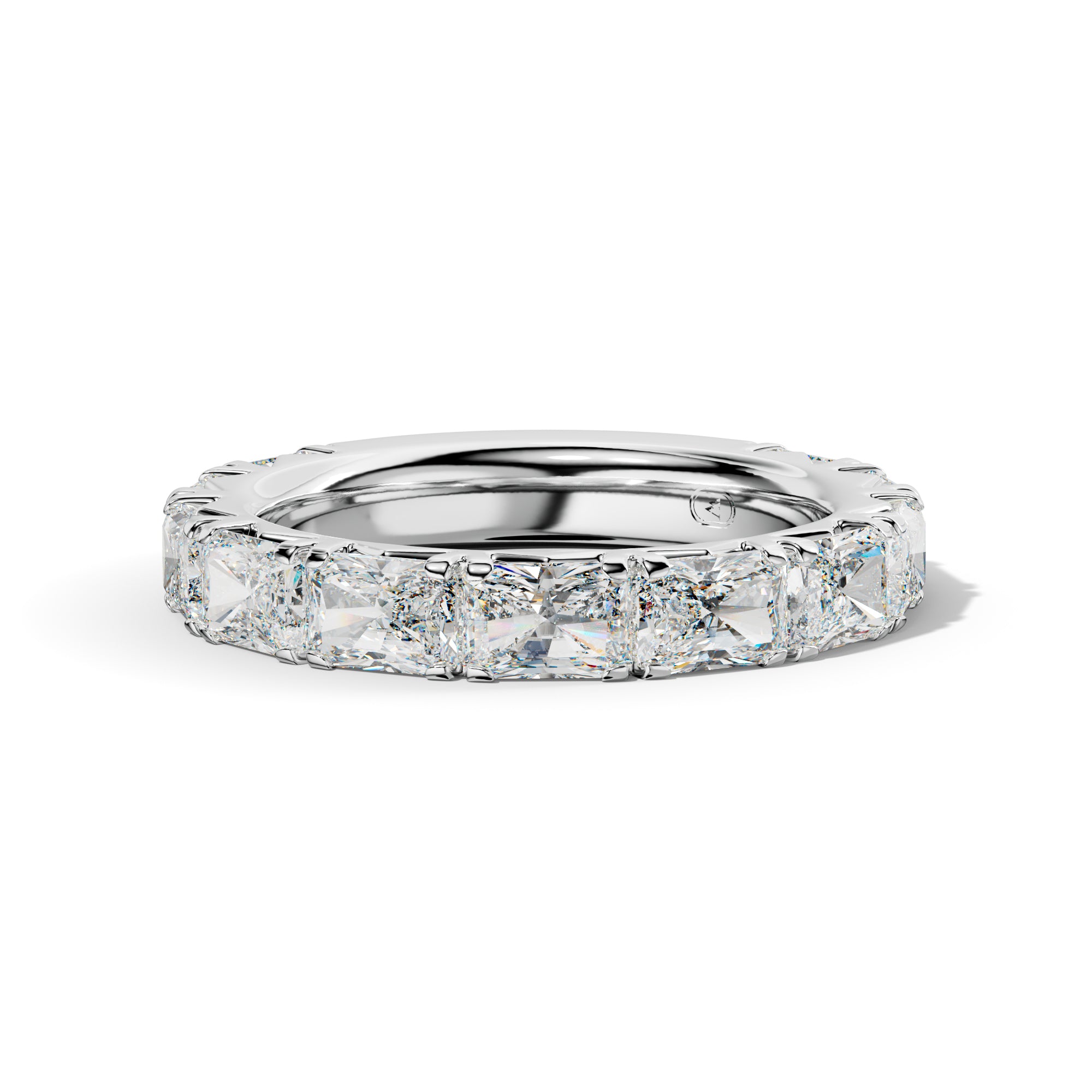 4.0 Carat East West Radiant Diamond French Pave 3/4 Anniversary Band