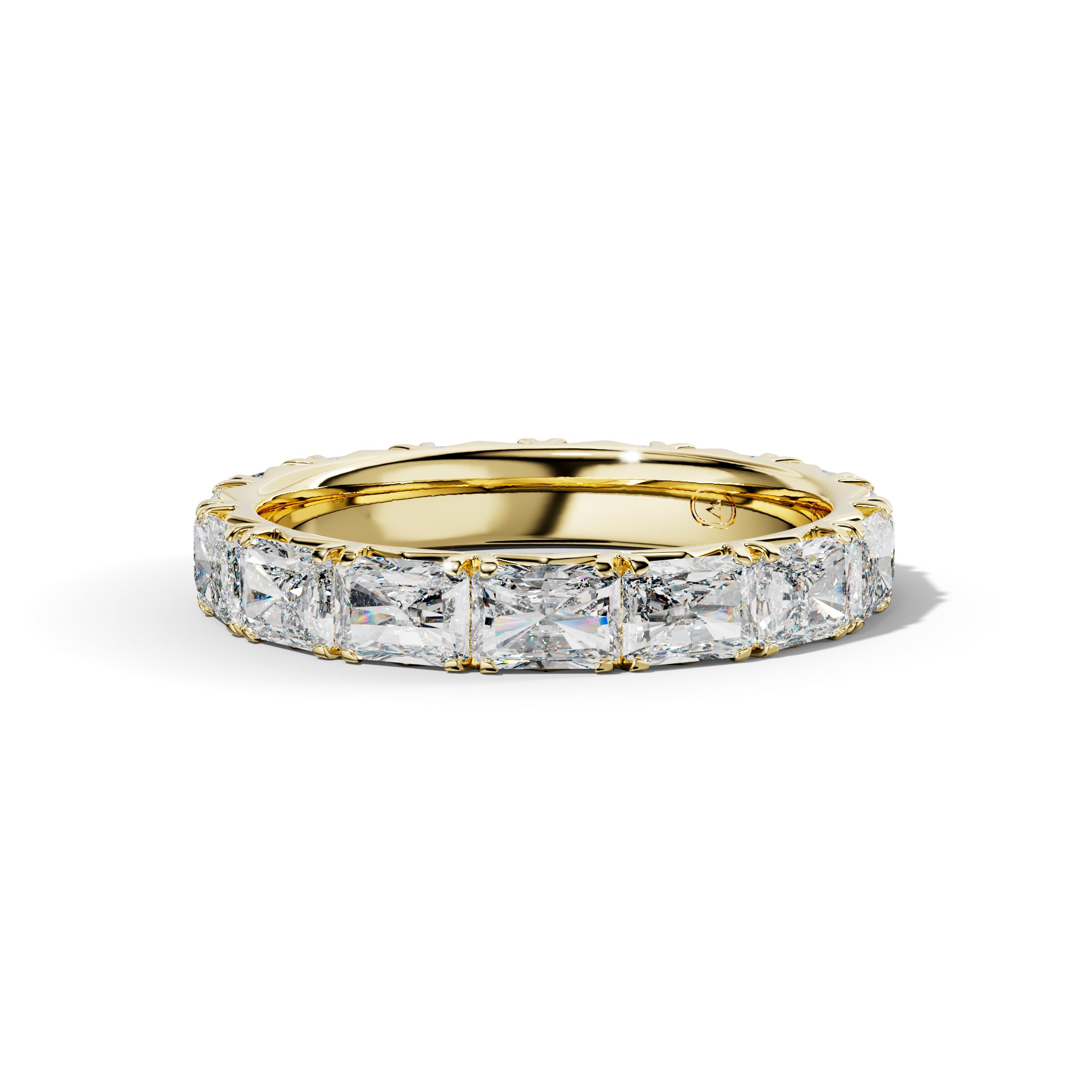 4.0 Carat East West Radiant Diamond French Pave Eternity Band