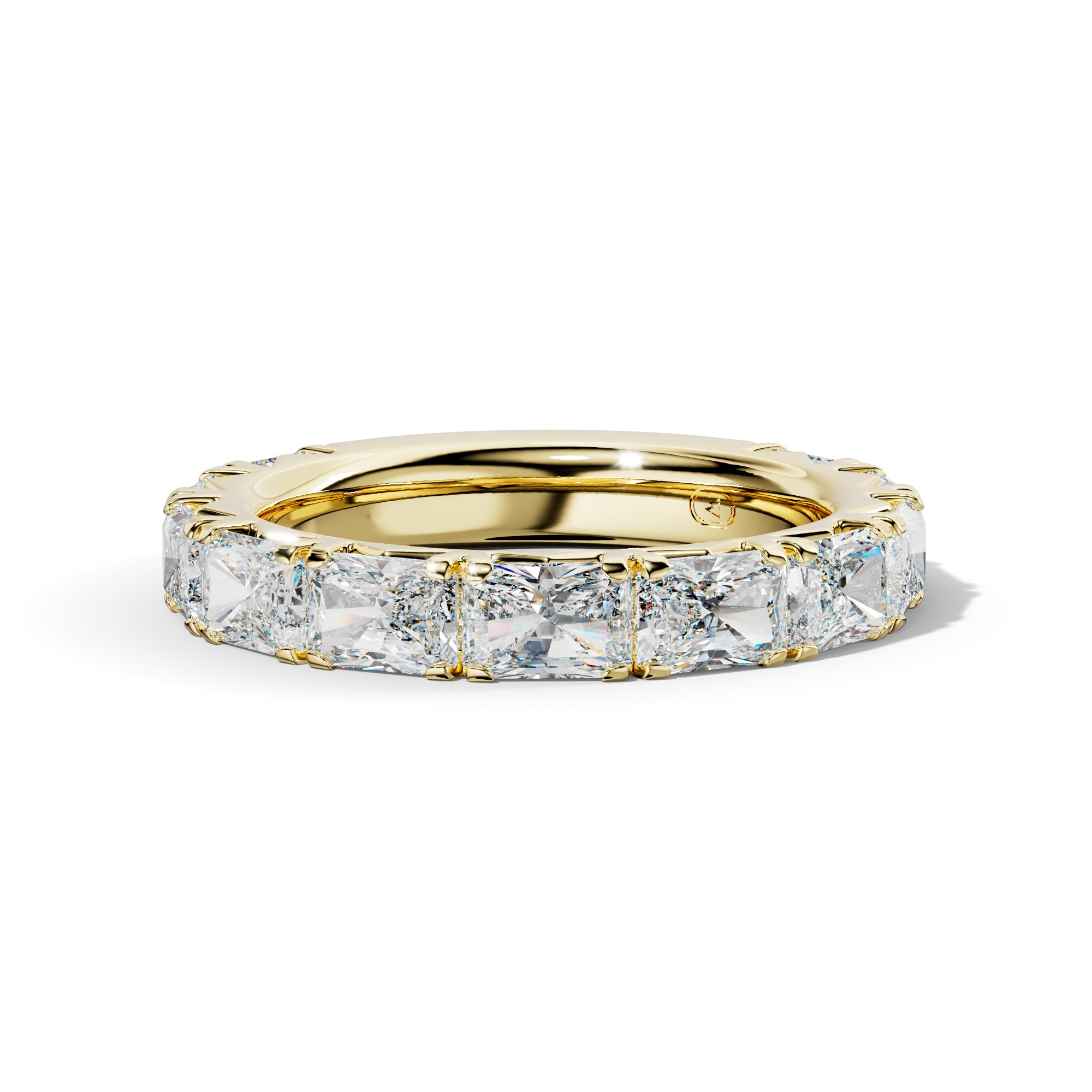 4.0 Carat East West Radiant Diamond French Pave 3/4 Anniversary Band