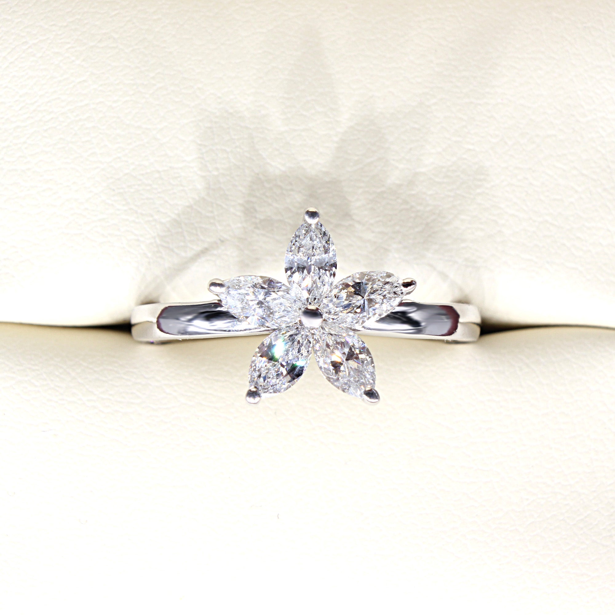 0.75 ct. Marquise Diamond Flower Ring-VIRABYANI