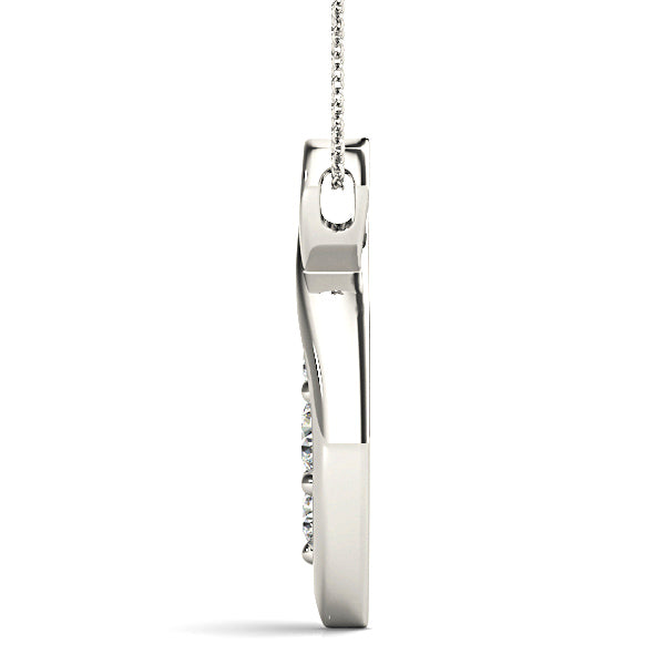 0.50 ctw Round Diamond Three Stone Necklace Pendant-VIRABYANI