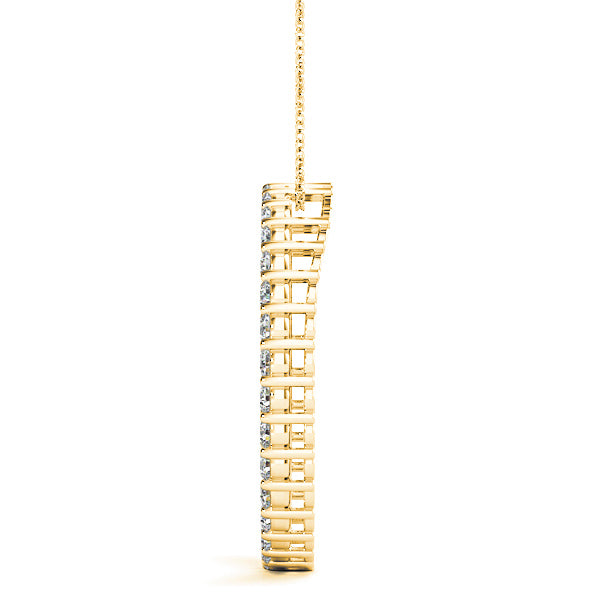 1.02 ctw Diamond Circle Necklace Pendant Shared Prong Set-in 14K/18K White, Yellow, Rose Gold and Platinum - Christmas Jewelry Gift -VIRABYANI