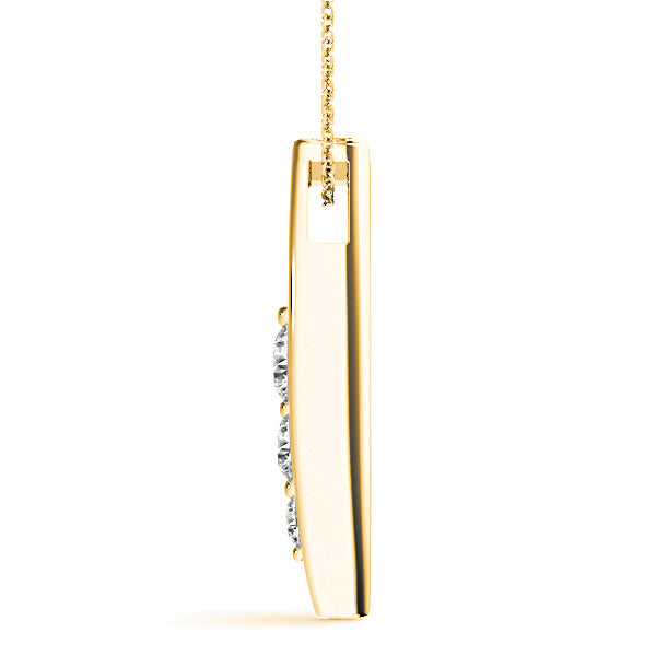 0.50 ctw Diamond Three Stone Necklace Pendant-in 14K/18K White, Yellow, Rose Gold and Platinum - Christmas Jewelry Gift -VIRABYANI