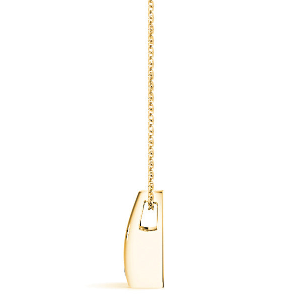 Hug Bezel Set Round Diamond Solitaire Necklace Pendant-in 14K/18K White, Yellow, Rose Gold and Platinum - Christmas Jewelry Gift -VIRABYANI
