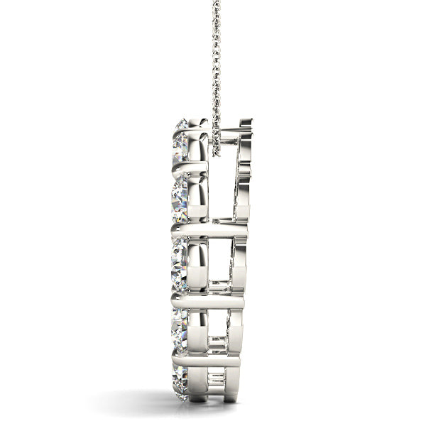 3.0 ctw Diamond Circle Necklace Pendant Shared Prong Set-VIRABYANI