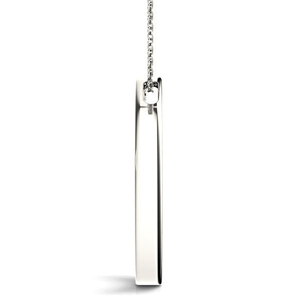 1.00 ctw Diamond Circle Necklace Pendant Pave in Channel Set-VIRABYANI